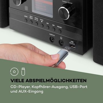 Auna Connect System S Stereoanlage (Internet/DAB+/FM Radio, 5 W, Internetradio Küchenradio Digitalradio mit Bluetooth Musikanlage)