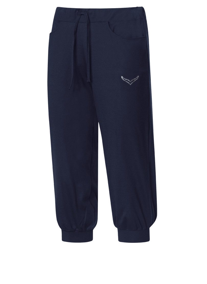 Trigema Jerseyhose TRIGEMA Hüfthose mit Kristallsteinen günstig online kaufen