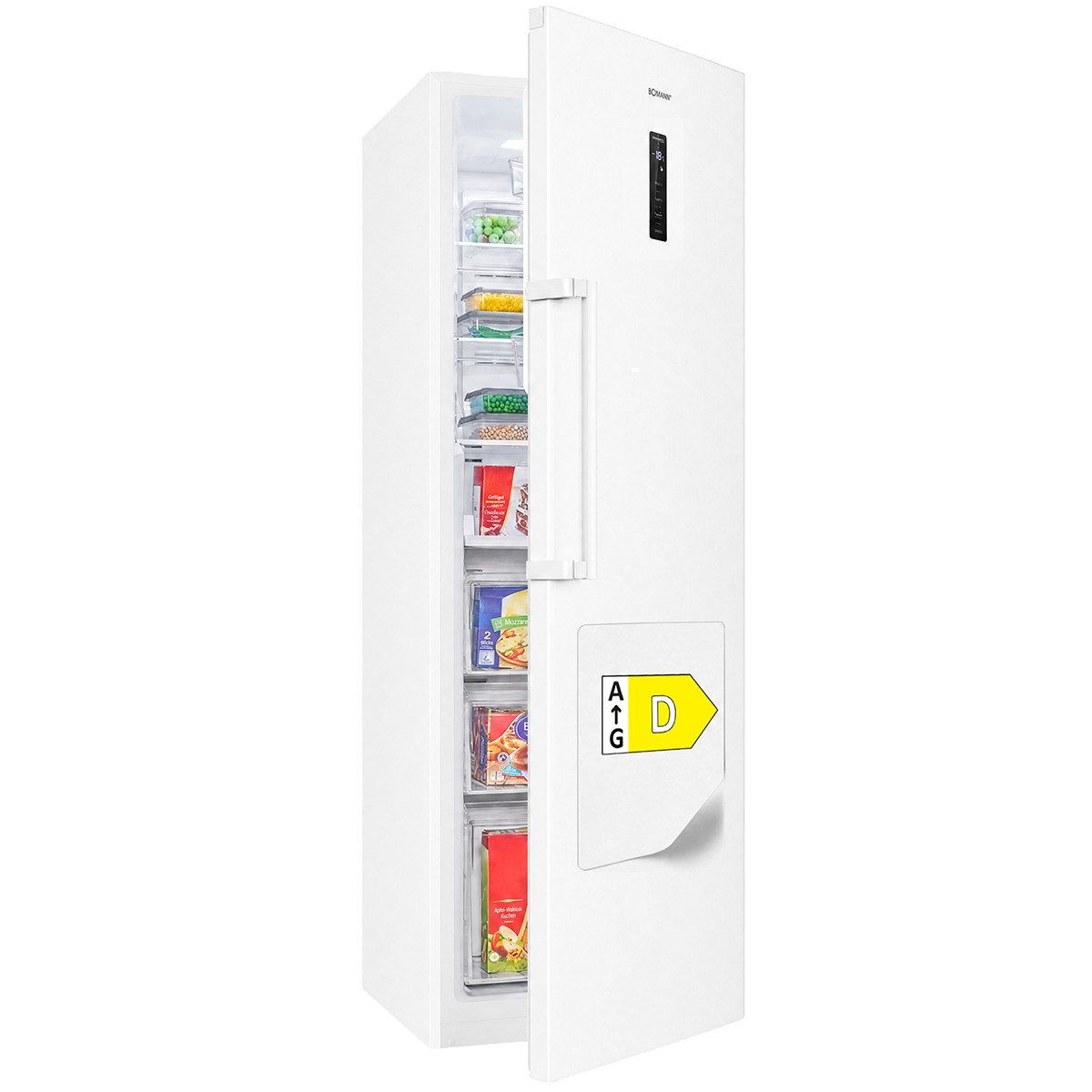 BOMANN Gefrierschrank GS 7371, 185 cm hoch, 60 cm breit, Gefrierschrank Nofrost, Energieklasse D, 185cm