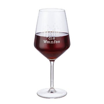 GILDE Weinglas Weinglas 'Holla die Weinfee' 530ml, Glas
