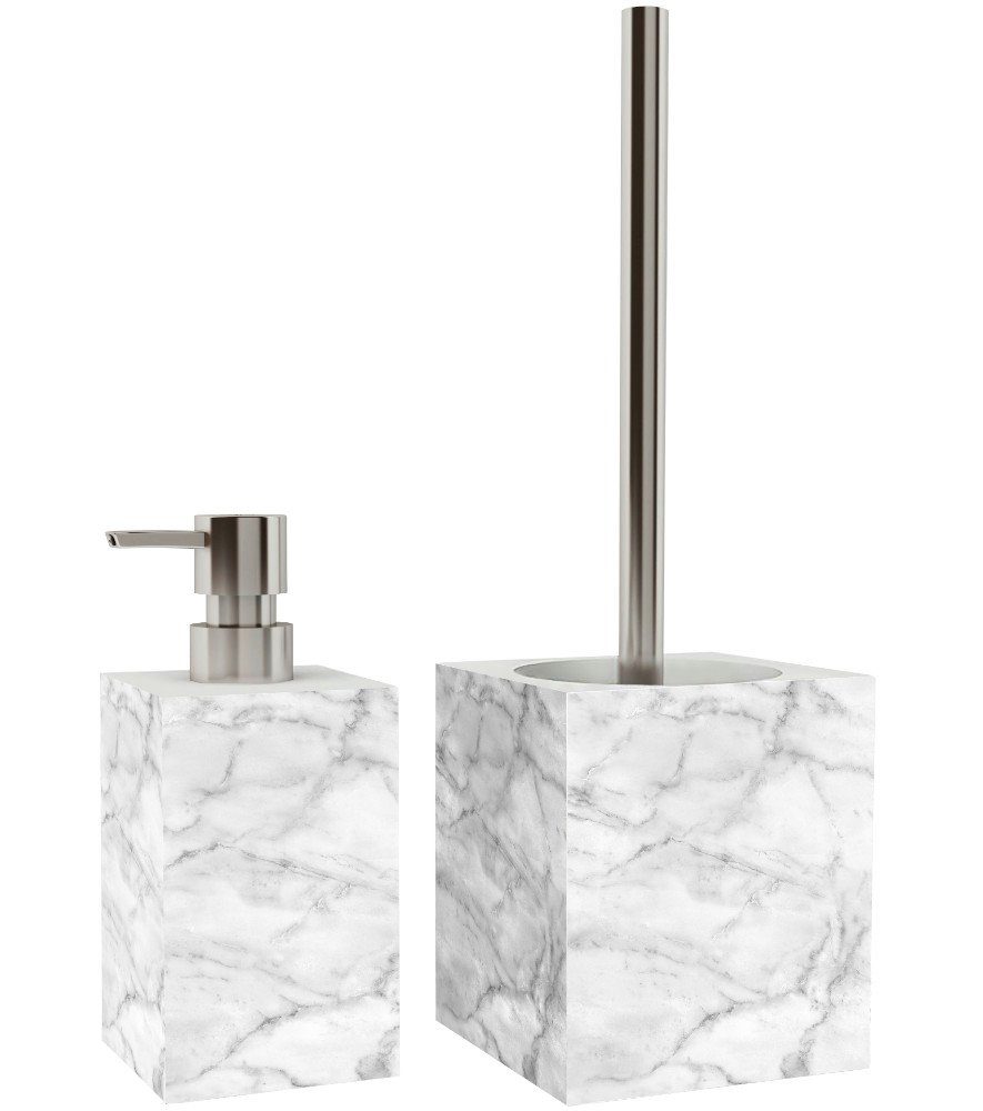 Sanilo Badaccessoire-Set Marmor, WC-Bürste und Seifenspender, 2 tlg., 2-tlg günstig online kaufen