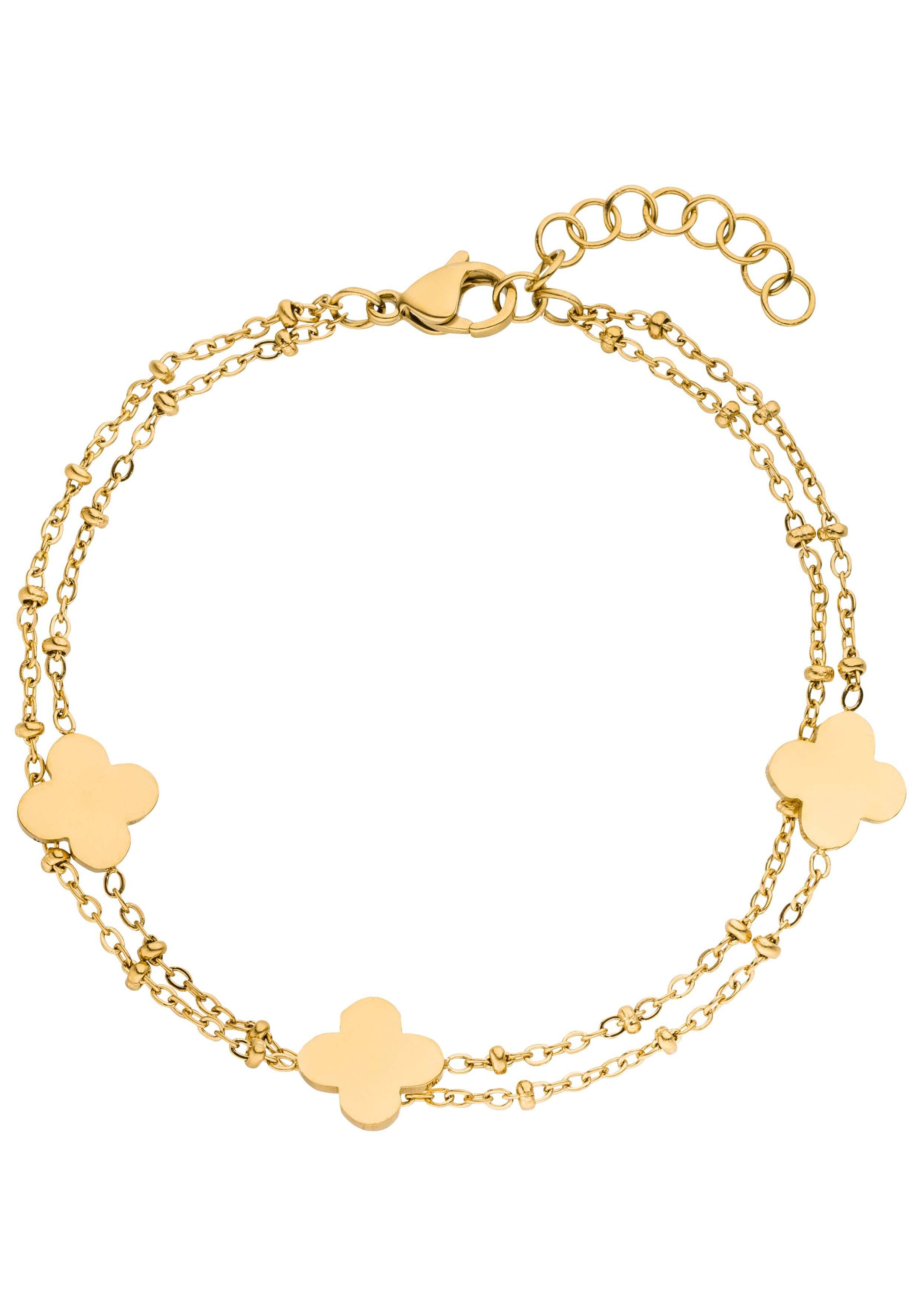 JOBO Armband Blume, aus Edelstahl goldfarben 21 cm günstig online kaufen