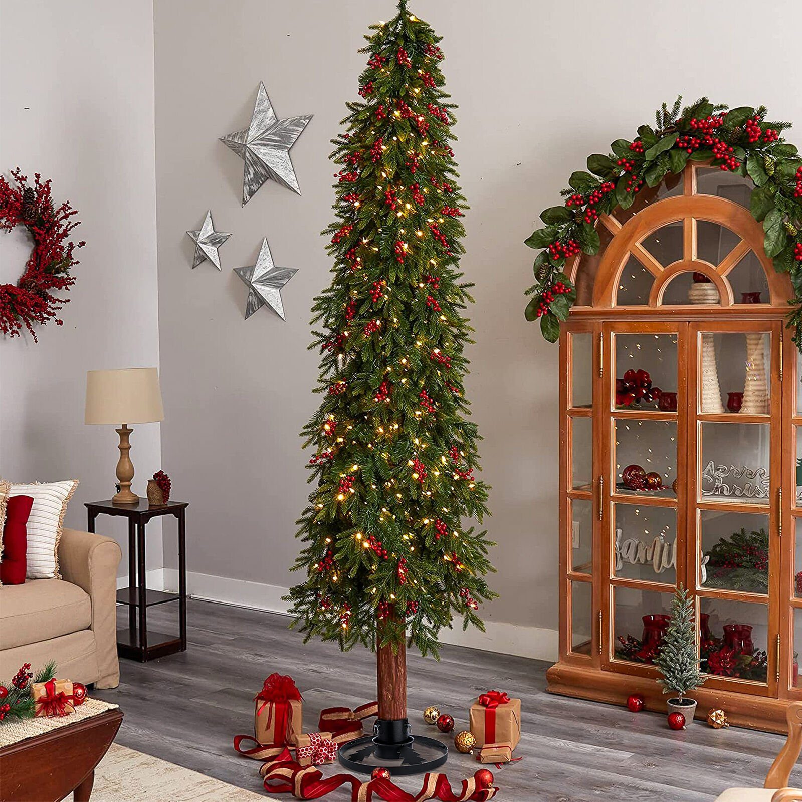 Tannenbaumständer Homewit Weihnachtsbaum Weihnachtsbaumständer Stabilisiert den Christbaumständer Baumständer (1-tlg), Metall