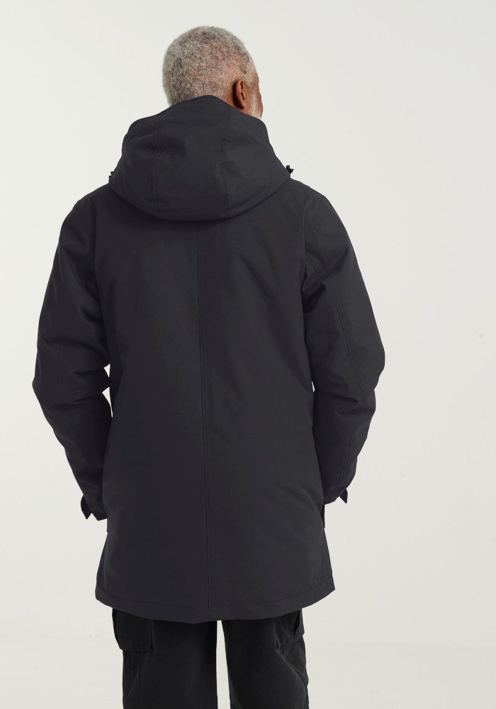 Jack Wolfskin Funktionsparka CANYON SHIELD PARKA M für Winter, atmungsaktiv, winddicht, mit abnehmbarer Kapuze