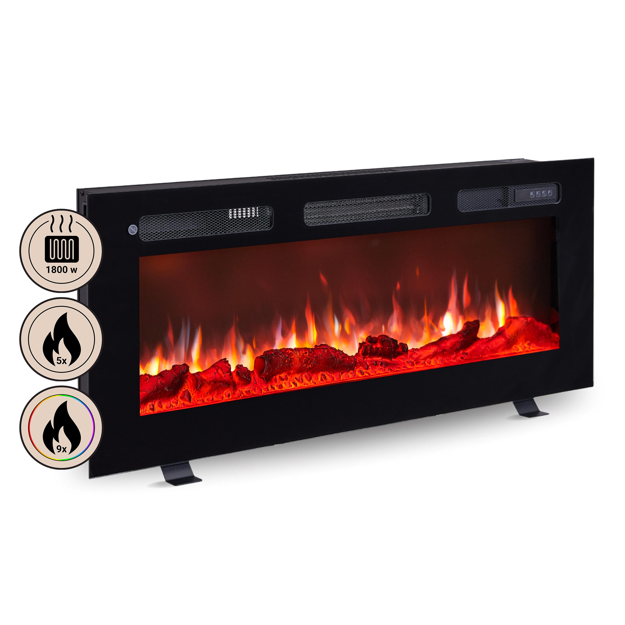 Balderia Elektrokamin BALDERIA -design Leif 40 - 3in1 E-Kamin, realistische günstig online kaufen