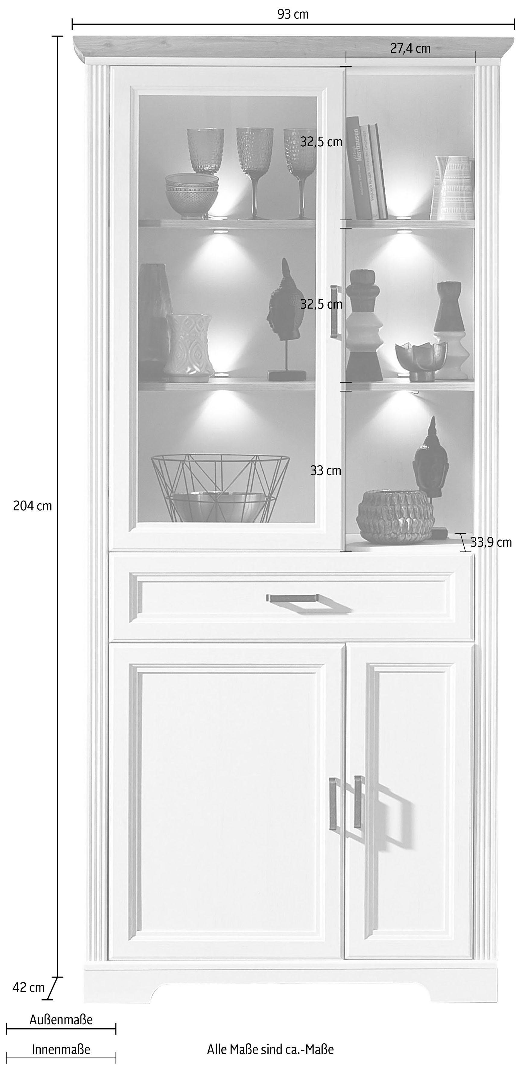Innostyle Vitrine Jasmin inklusive Beleuchtung