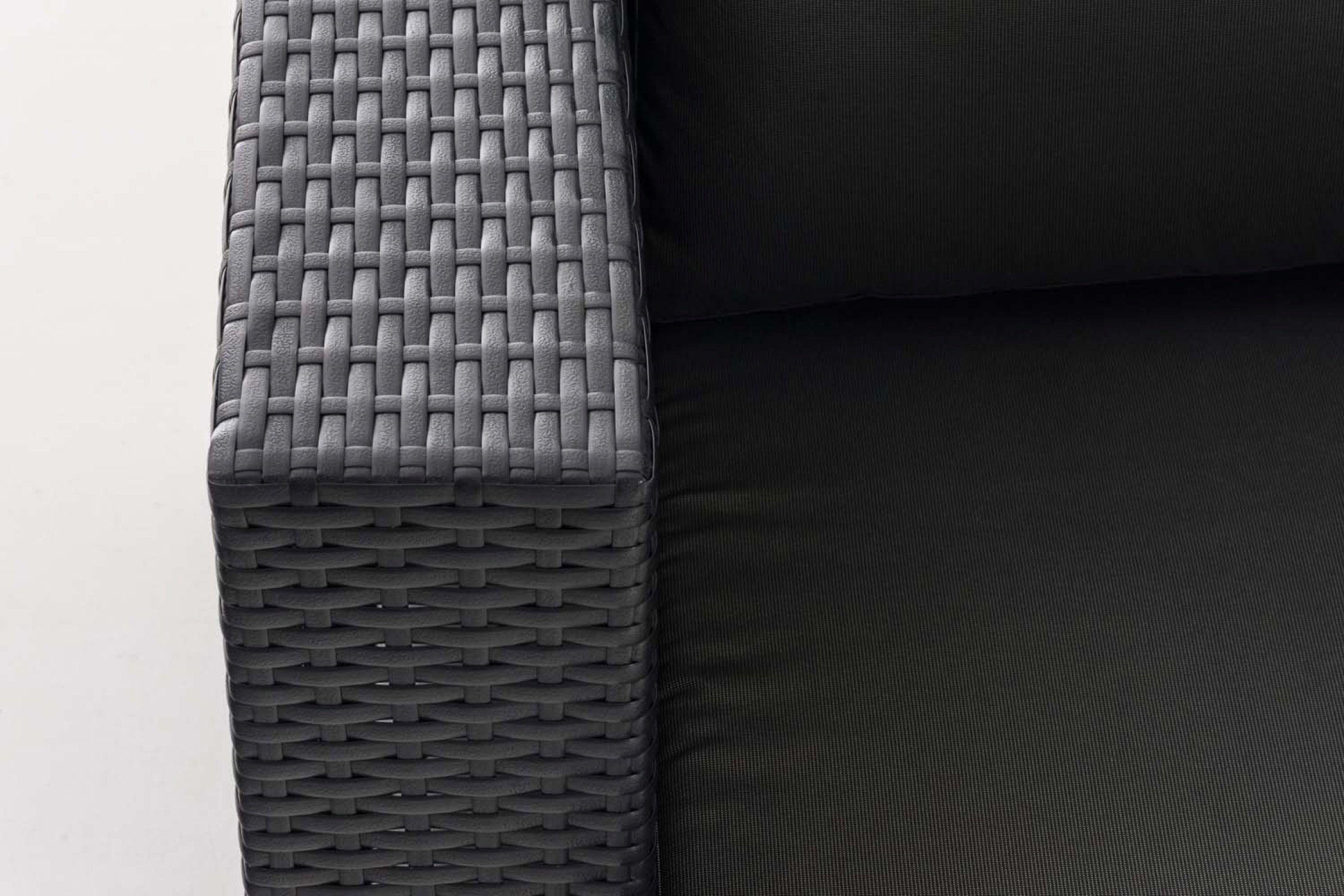 TPFGarden Gartensessel Toscana - Rattansessel für Garten, Balkon, Terrasse - Farbe: schwarz (Hochwertiger und stabiler Gartensessel aus handgefertigtem Polyrattan, 1-St., Outdoor-Sessel mit pulverbeschichtetem Aluminumgestell), Balkonstuhl, Terrasssenstuhl - Maße (TxBxH): 85 x 90 x 68cm