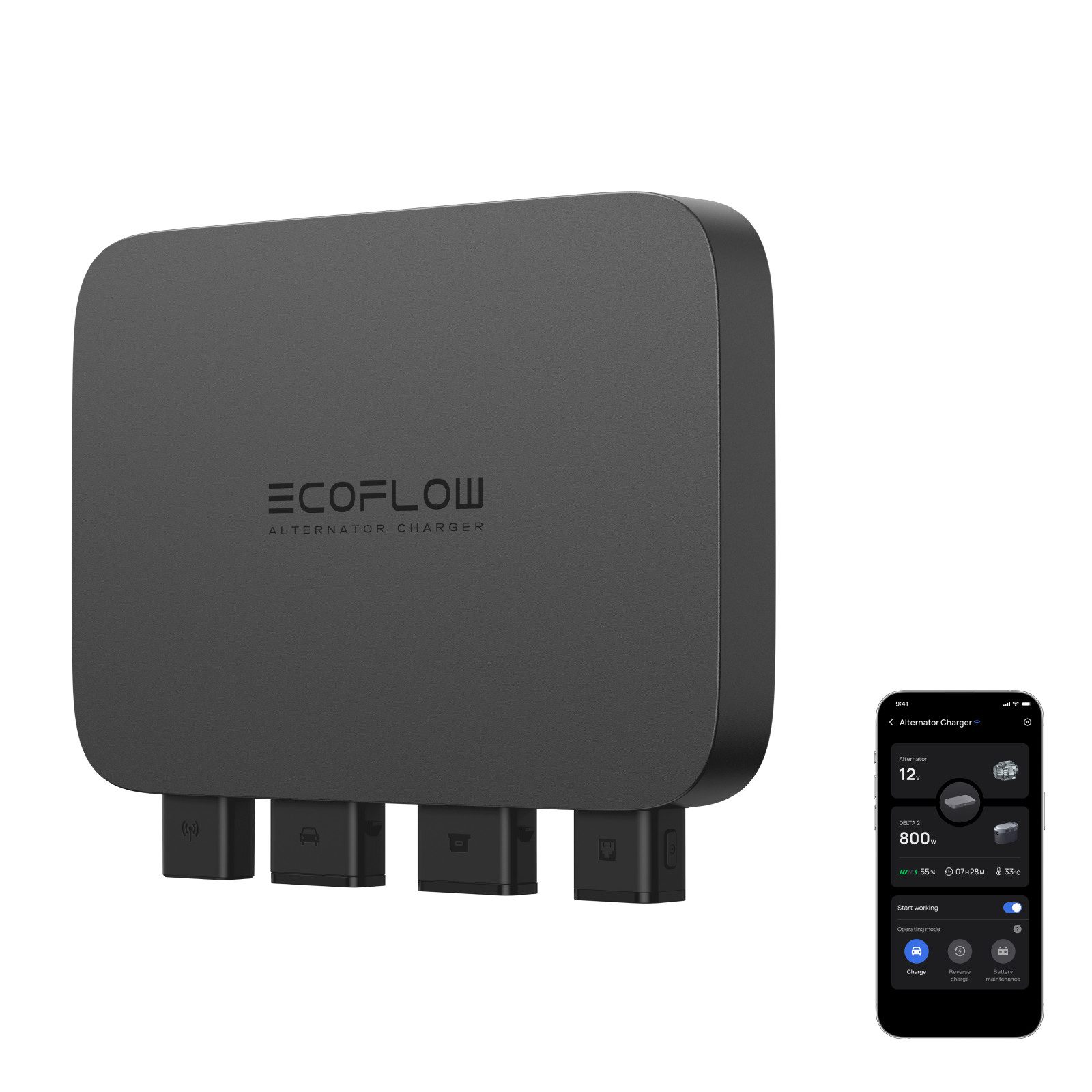 EcoFlow 800W Batterieladegerät, 3-in-1 schnelles DC-DC-Ladegerät Batterie-Ladegerät