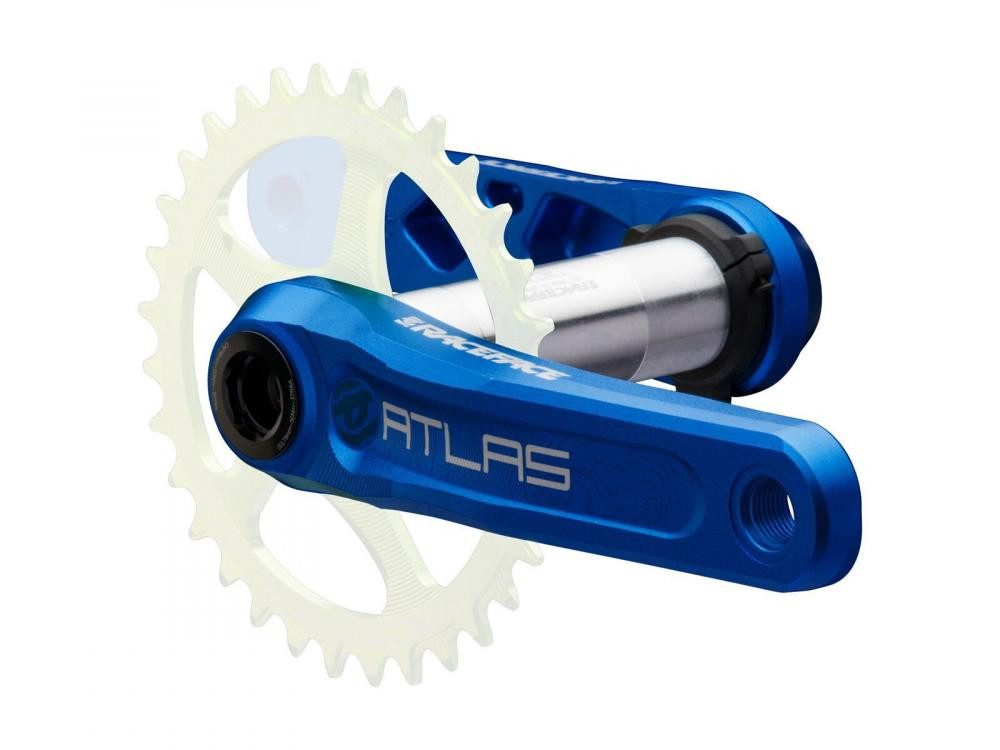 Race Face Fahrradkurbel Race Face Atlas Kurbel, 175mm, 68/73mm, 30mm, blau - robuste Enduro- u