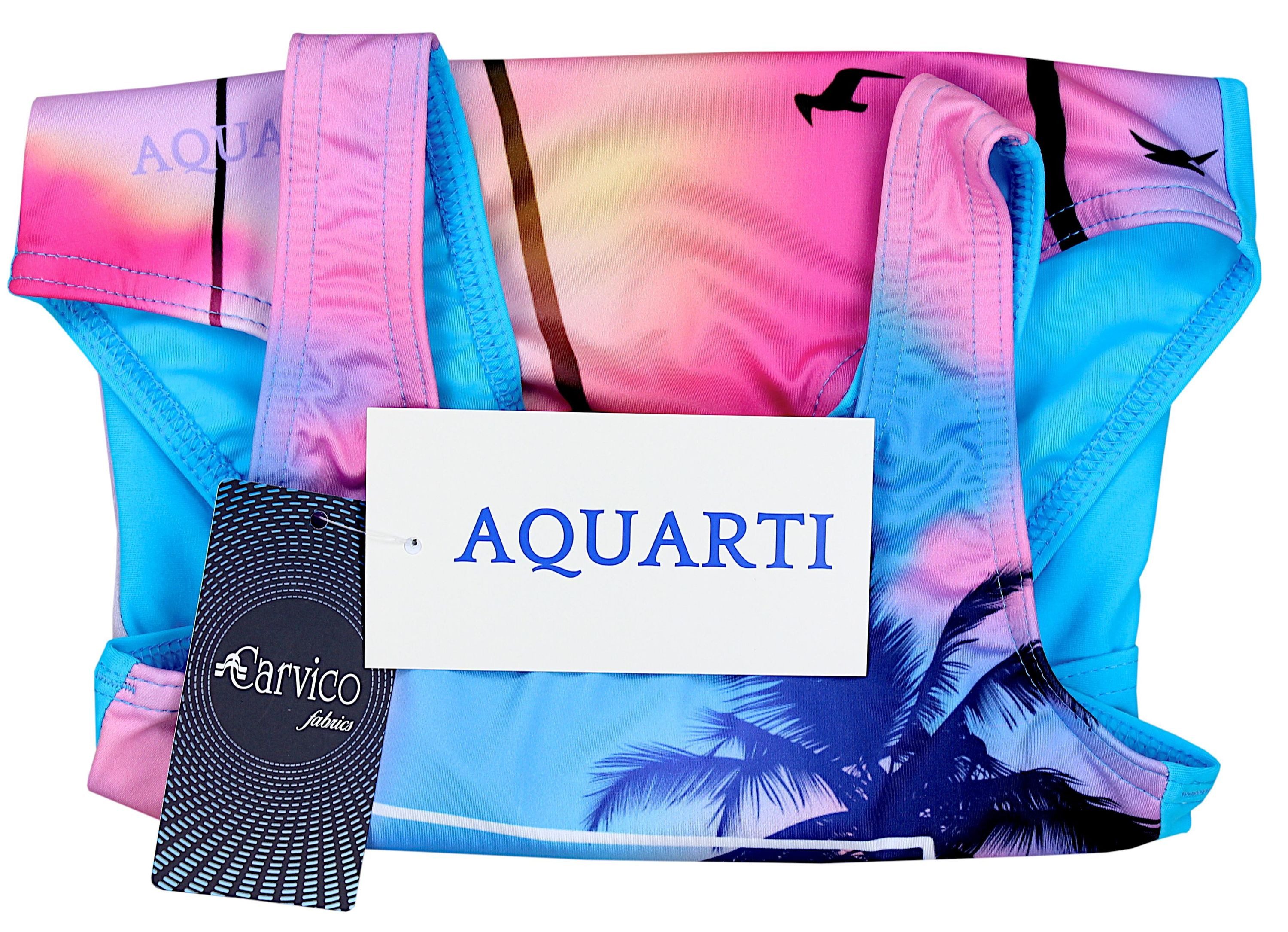 Aquarti Badeanzug Aquarti Mädchen Badeanzug mit Ringerrücken Print