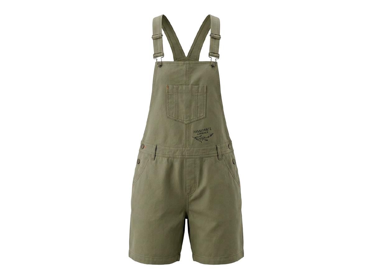 GARDENA Latzhose Damen, staubiges Olivgrün,Gr. 42 Jeans Latzshorts kurze Hose Baumwolle