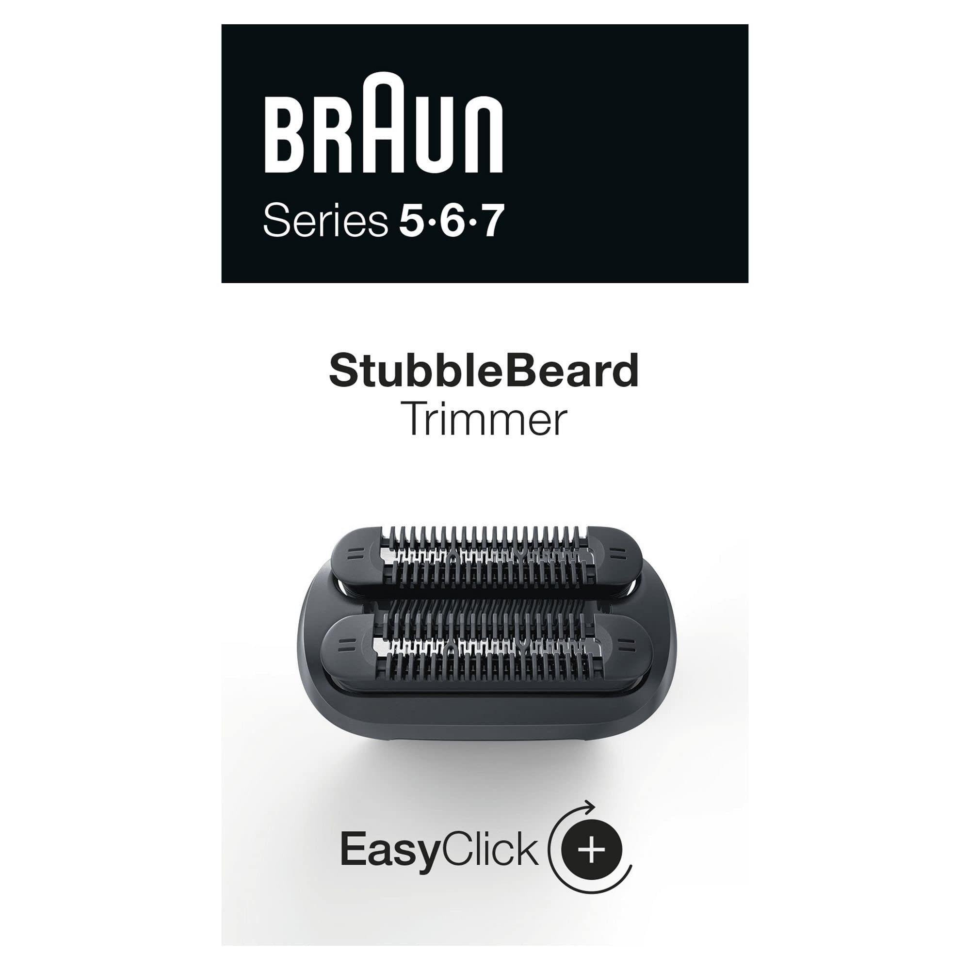 Braun Aufsatz Stubbler EasyClick Stubbler S5-7, 4 Bartlängen 0,5–2,3 mm, abwaschbar
