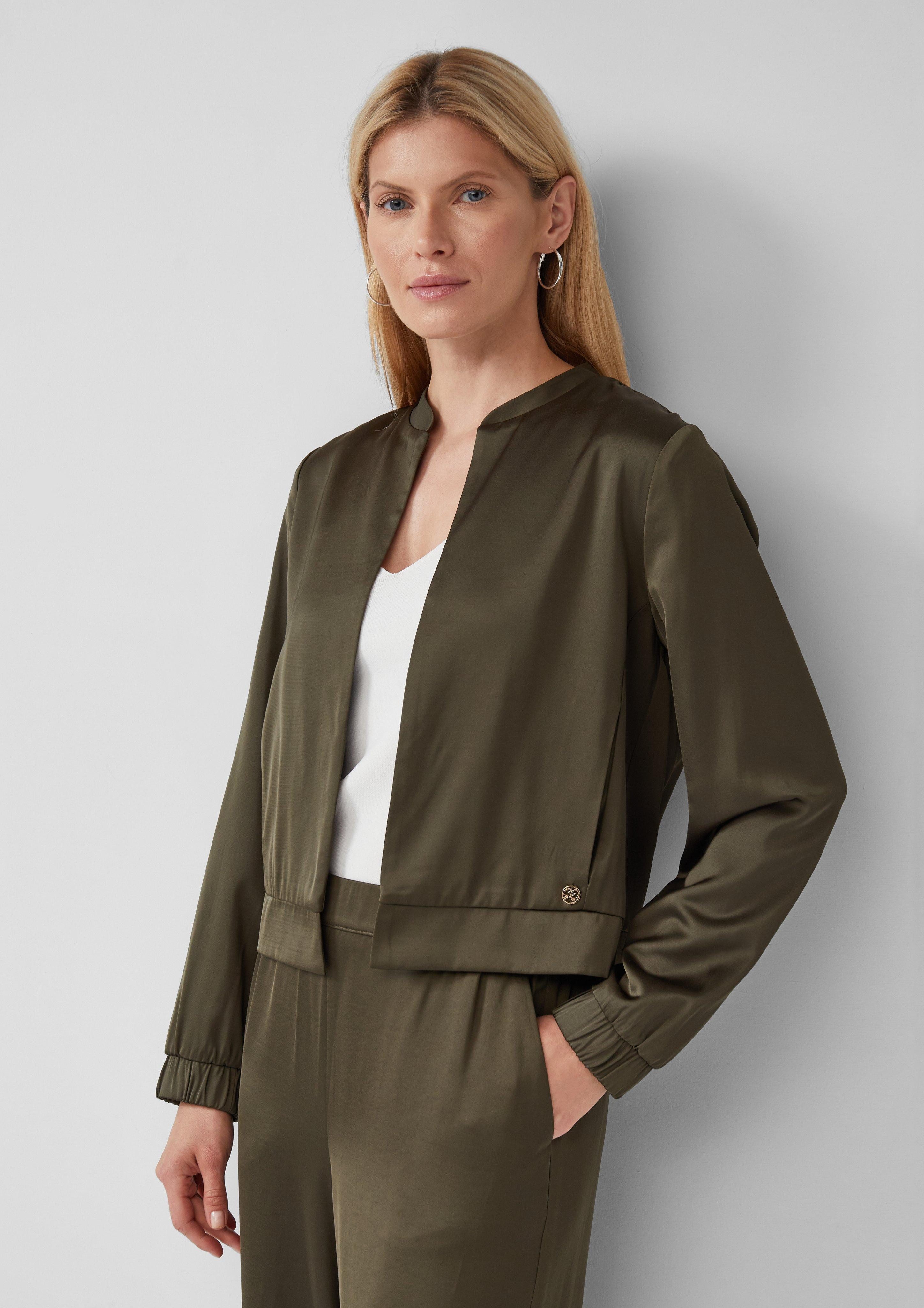s.Oliver BLACK LABEL Funktionsjacke Offene Satinjacke günstig online kaufen
