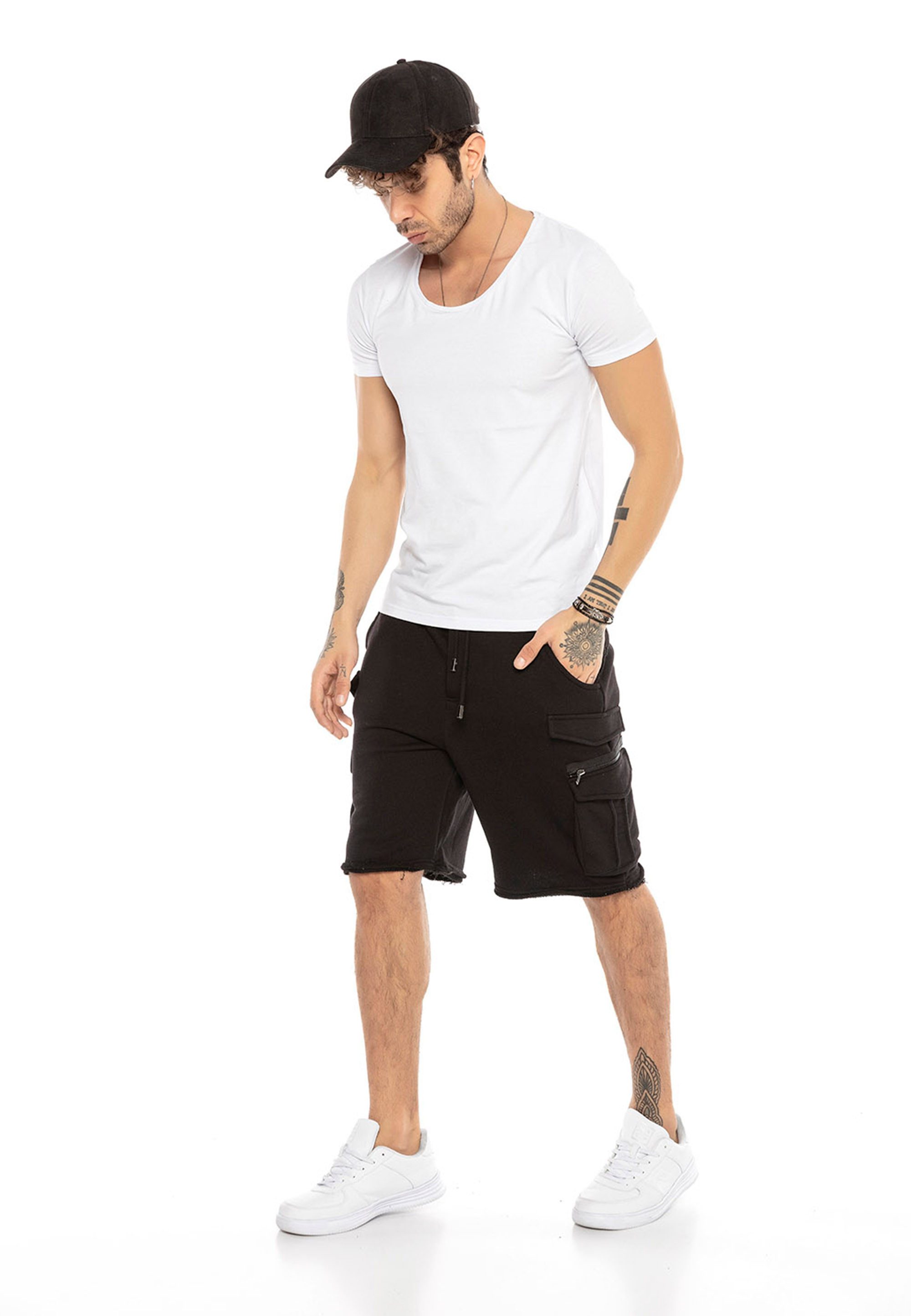 Sweatshorts Red Bridge Herren Shorts Kurze Hose Cargo Sweatpants