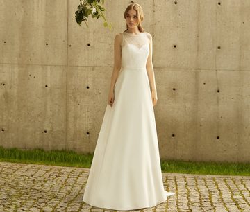 Bride Now! Brautkleid Brautkleid in A - Linie aus Spitze und Chiffon