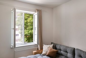 SCHELLENBERG Fliegengitter-Gewebe 50714, mit Klettband, für Fenster, ohne bohren, 130x150 cm, weiß