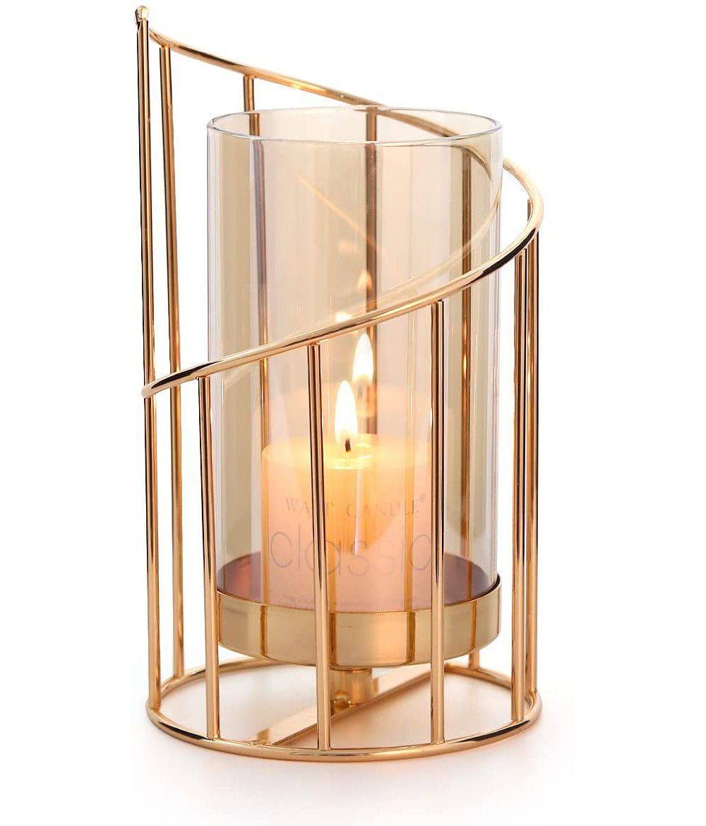 Leway Kerzenständer »Kerzenständer Gold Kerzenhalter Stumpenkerzen  Teelichthalter Glas Kreatives Design mit Geometrischen Formen, Party Deko«  online kaufen | OTTO