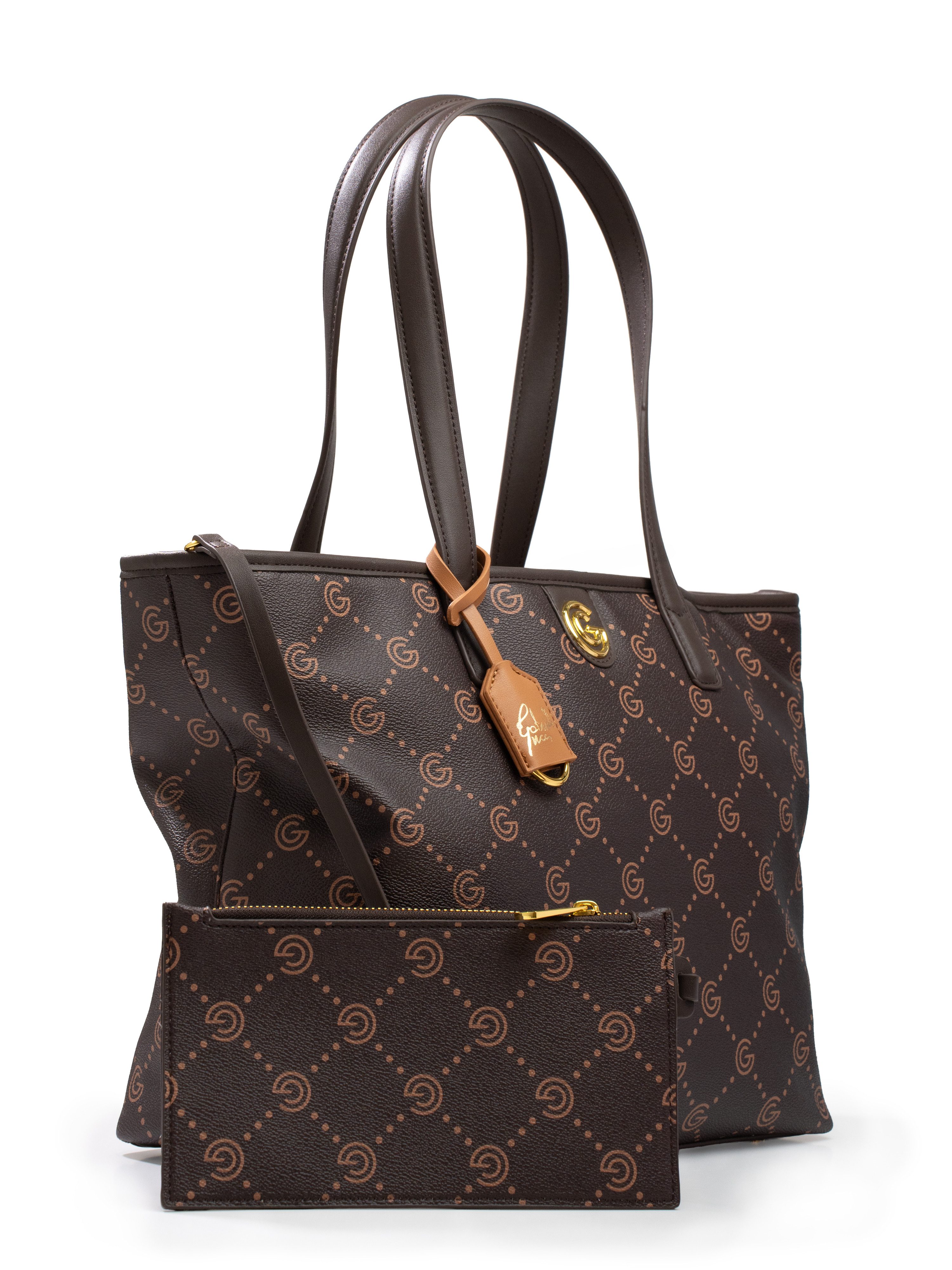 GABRIELLA G By Gabriella Gucci Shopper TIZIANA, Damen Umhängetasche, Handtasche, Tragetasche mit Logoverzierung