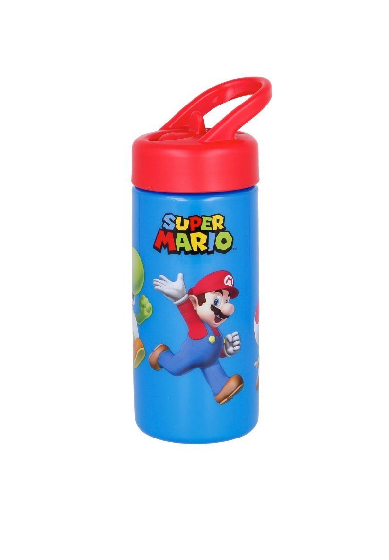 Super Mario Trinkflasche Kunststoff Trinkflasche / Sportflasche mit Henkel Mario Luigi