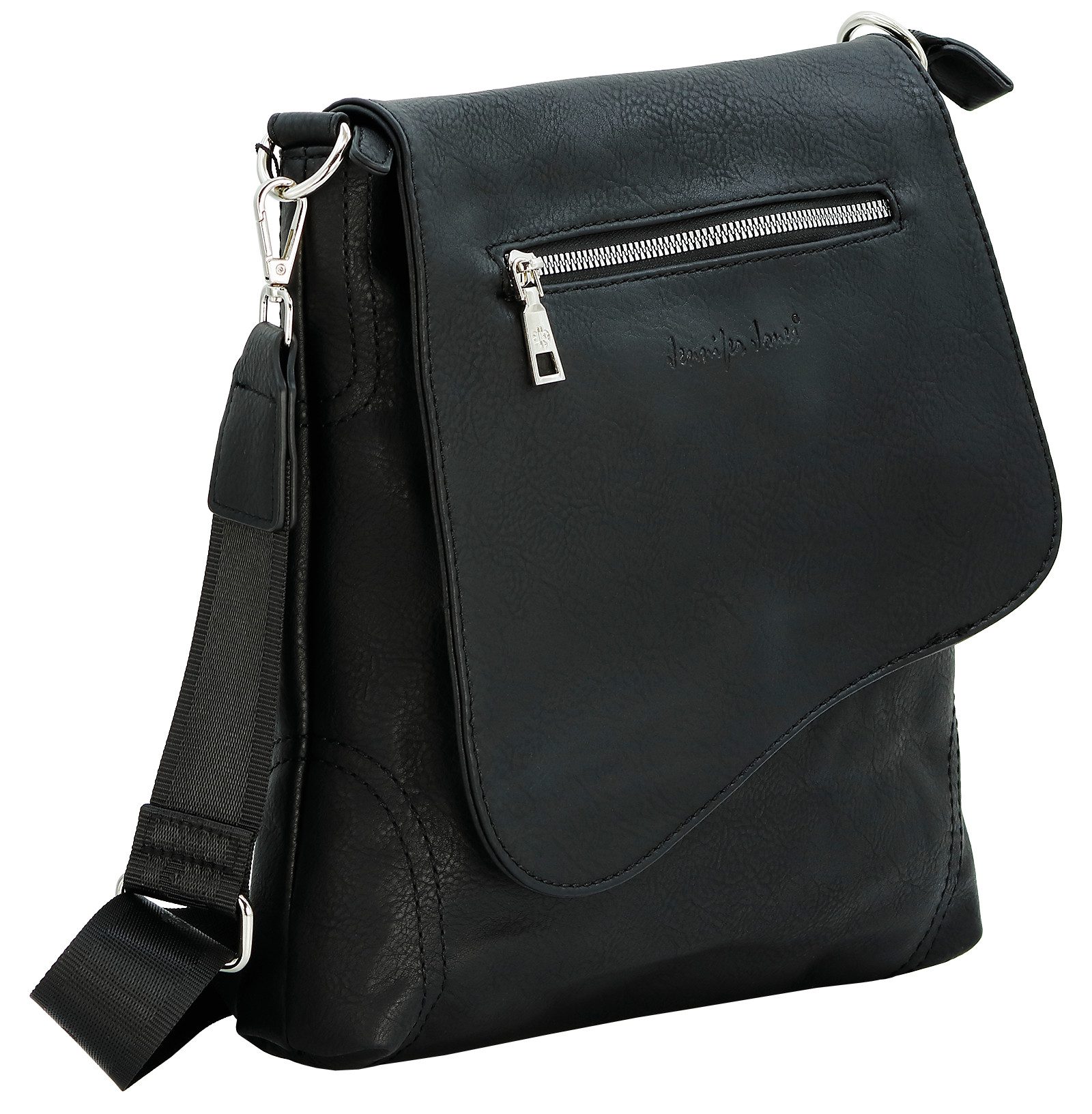 J JONES JENNIFER JONES Schultertasche Praktische Damen Umhängetasche mit vielen Fächern – ideal für Alltag, Hauptfach + Innen- & Außenfächer