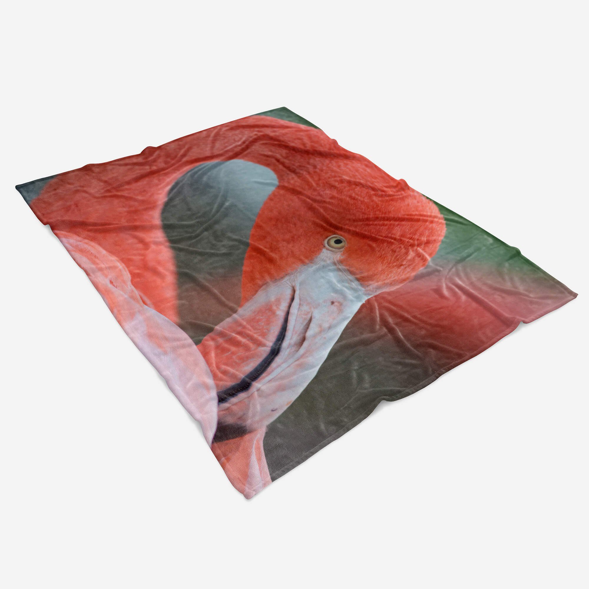 Strandhandtuch Sinus Baumwolle-Polyester-Mix Tiermotiv Art (1-St), mit Voge, Kuscheldecke rosa Handtücher Handtuch Flamingo Saunatuch Handtuch