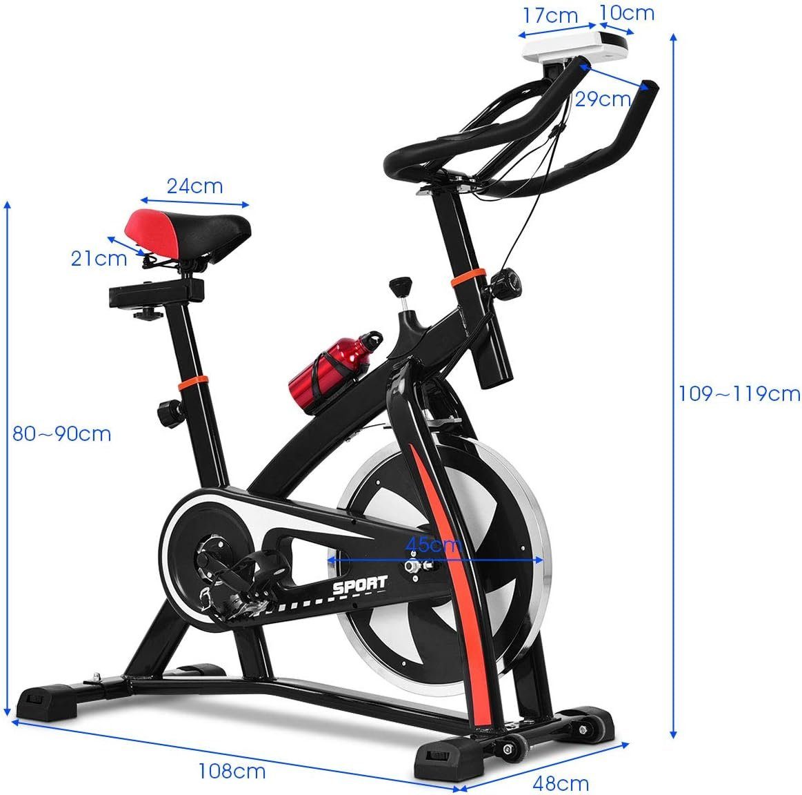MaxVitalis Heimtrainer Bike Mit Magnetischem Widerstand – 10 Kg Schwungrad, Bluetooth, Pulsmessung (bis 110 Kg)