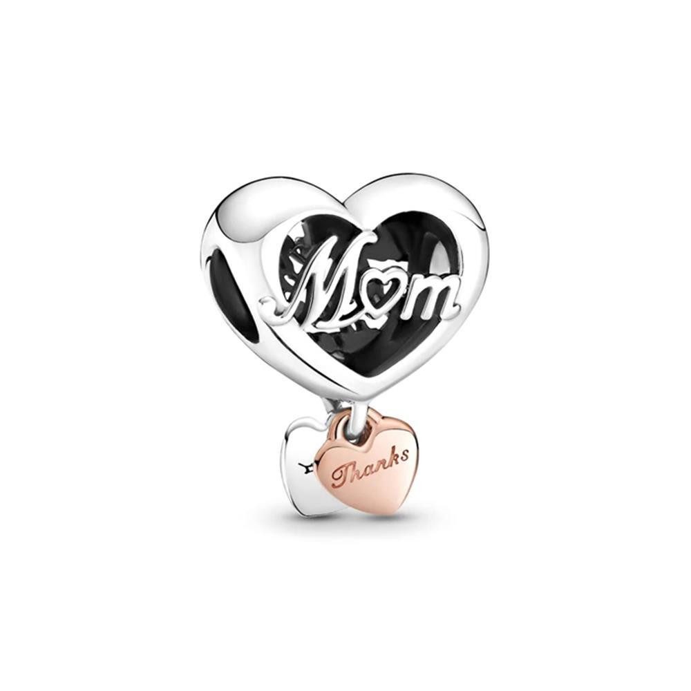 Pandora Charm-Einhänger PANDORA Charm Danke Herz Mum aus 925er Silber