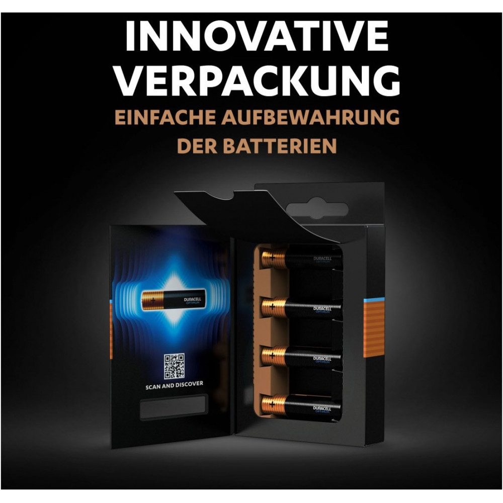Duracell Duracell MN 2400 AAA Batterien 4er Blister Batterie, (1.5 V V), Extra Lebensdauer