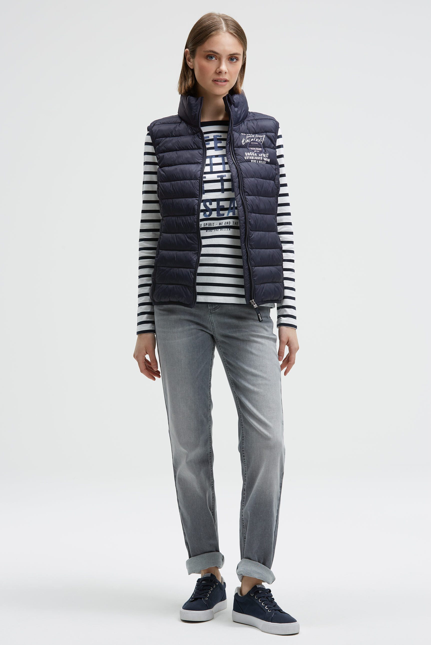 SOCCX Steppweste mit elastischem Saumabschluss