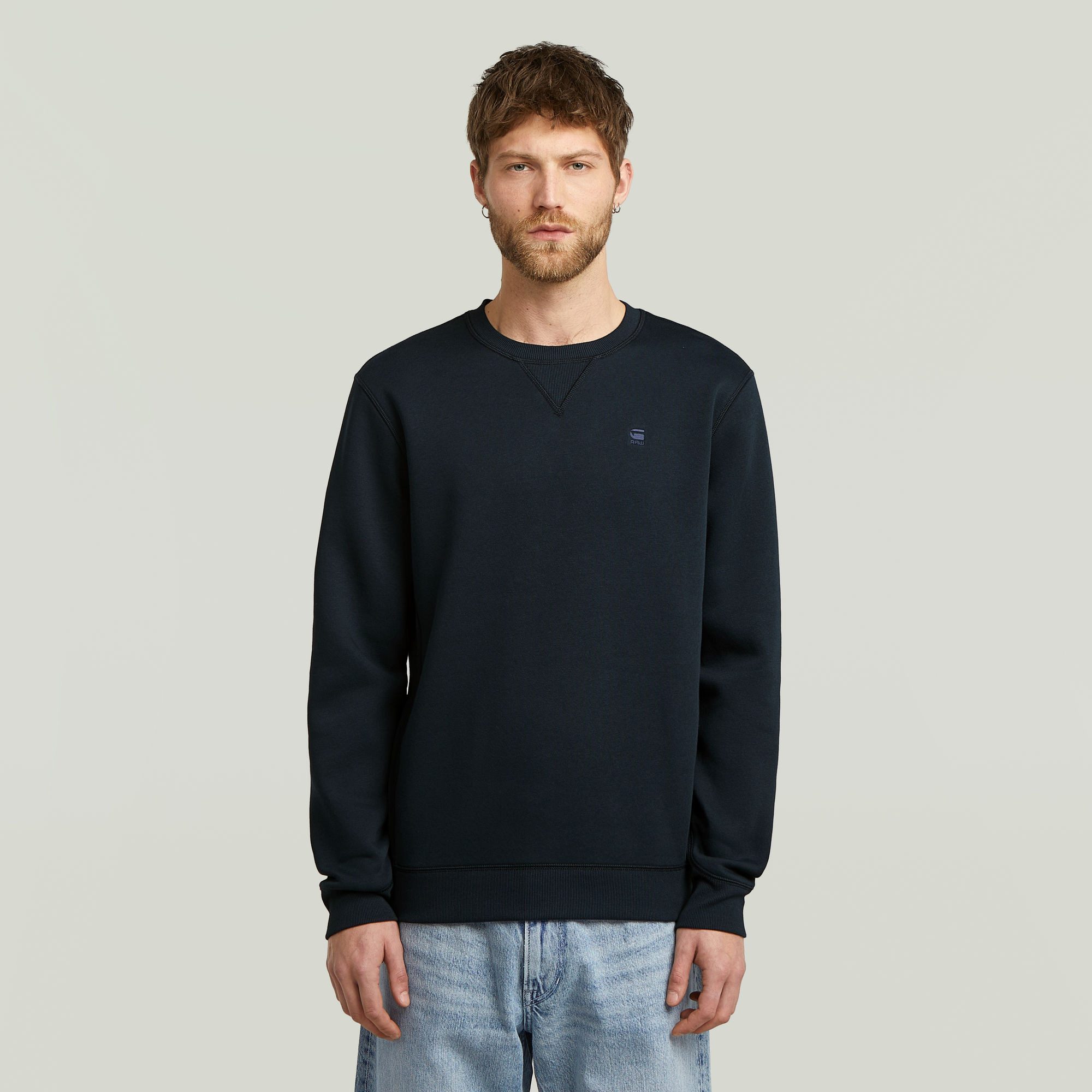 G-STAR Sweatshirt Premium Core Pacior Sweat mit Ripp-Seiteneinsätzen