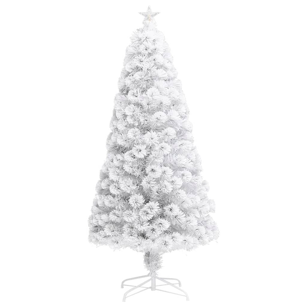 Beleuchtung Weihnachtsbaum Weihnachtsbaum Künstlicher mit Weiß Glasfaser vidaXL Künstlicher 120cm