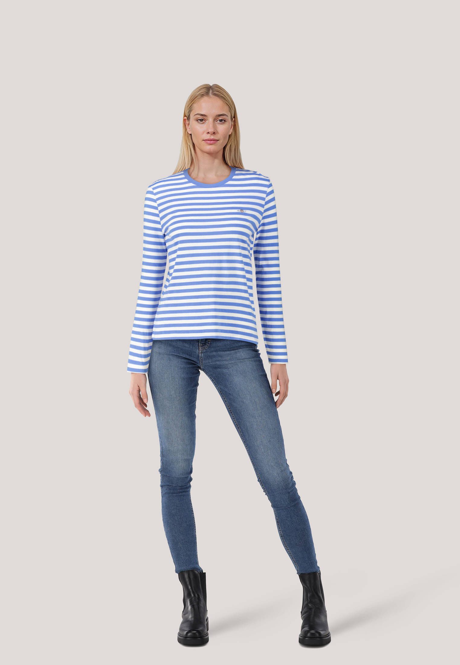 Gant T-Shirt Damen Langarmshirt aus Bio-Baumwolle günstig online kaufen