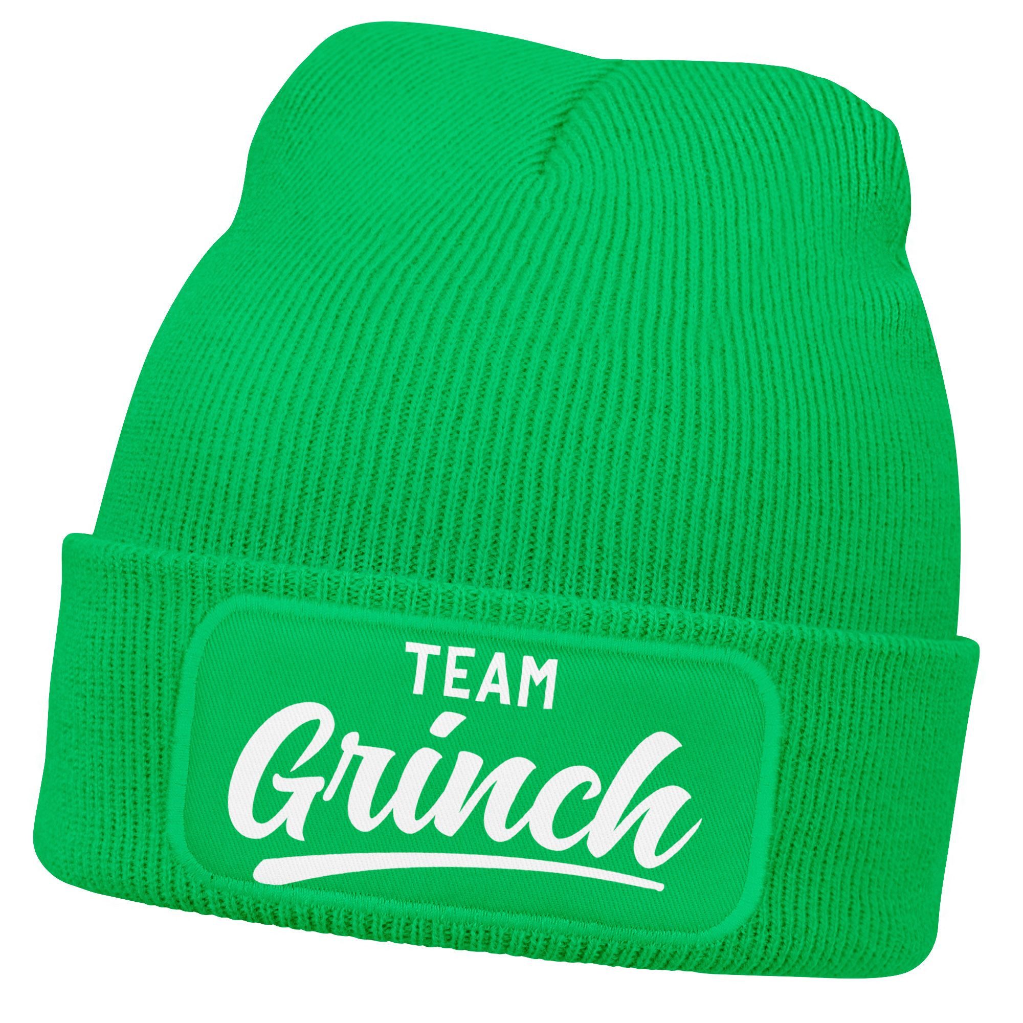 MoonWorks Strickmütze Herren Beanie Patch Aufdruck Weihnachtsnörgler Gesche günstig online kaufen