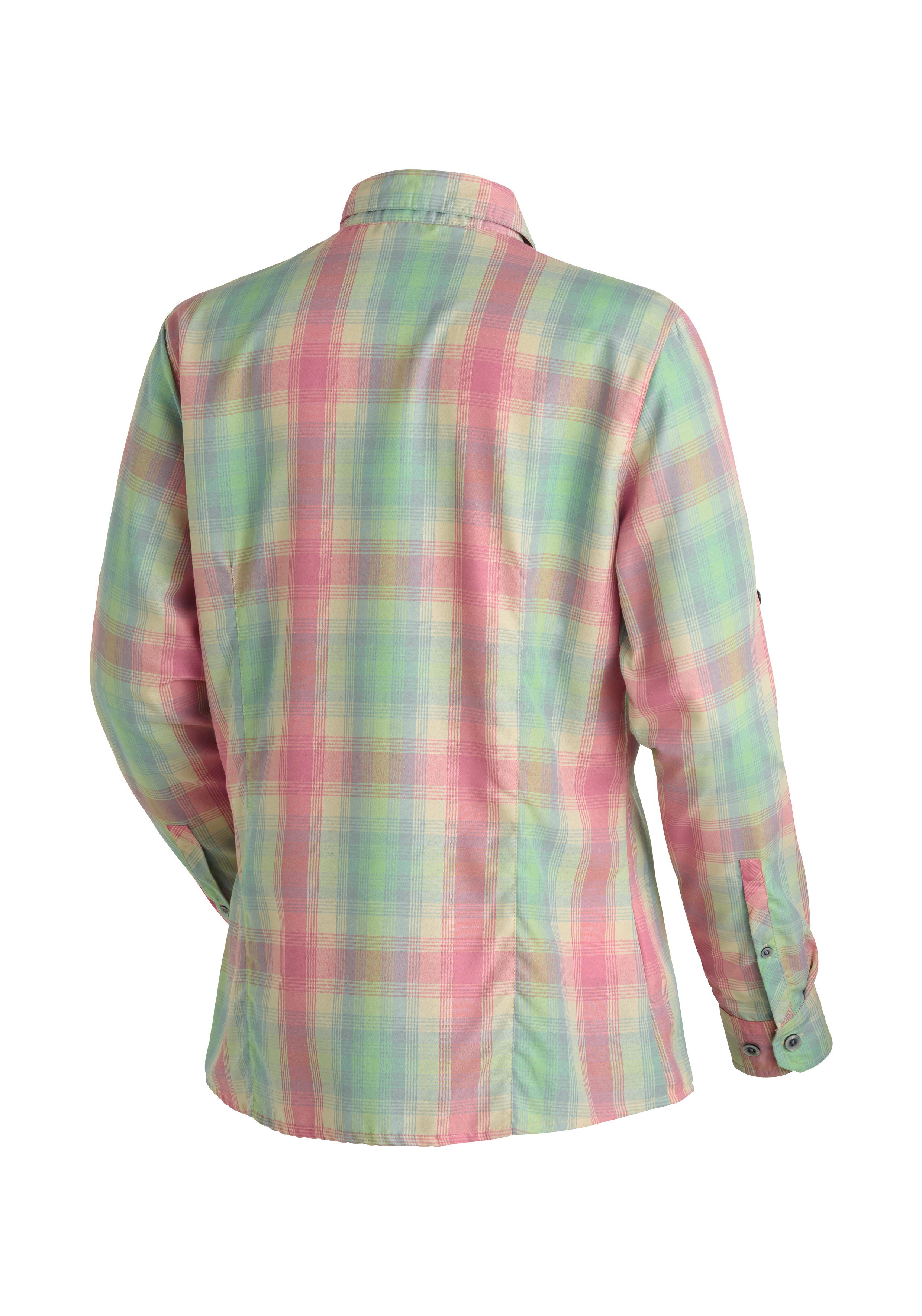Maier Sports Funktionsbluse Nanni Damen Bluse, leichte Langarmbluse, Blusen-Shirt, Karobluse, Reg Fit