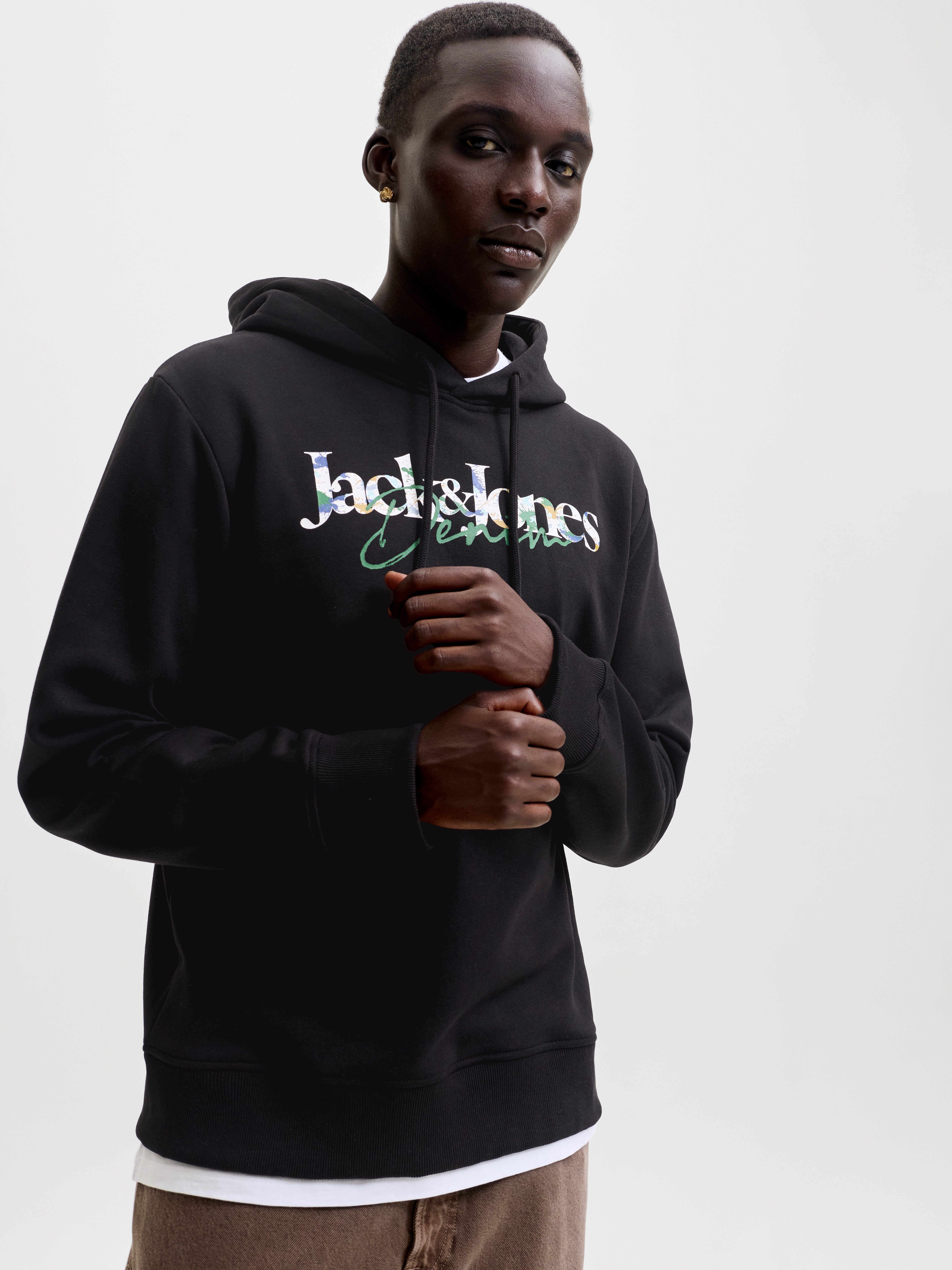 Jack & Jones Kapuzensweatshirt JJTOM SWEAT HOOD Baumwollmischung