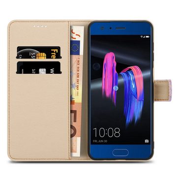 Cadorabo Handyhülle Honor 9 Honor 9, Handy Schutzhülle - Hülle, Standfunktion, Kartenfach, Magnetverschluss