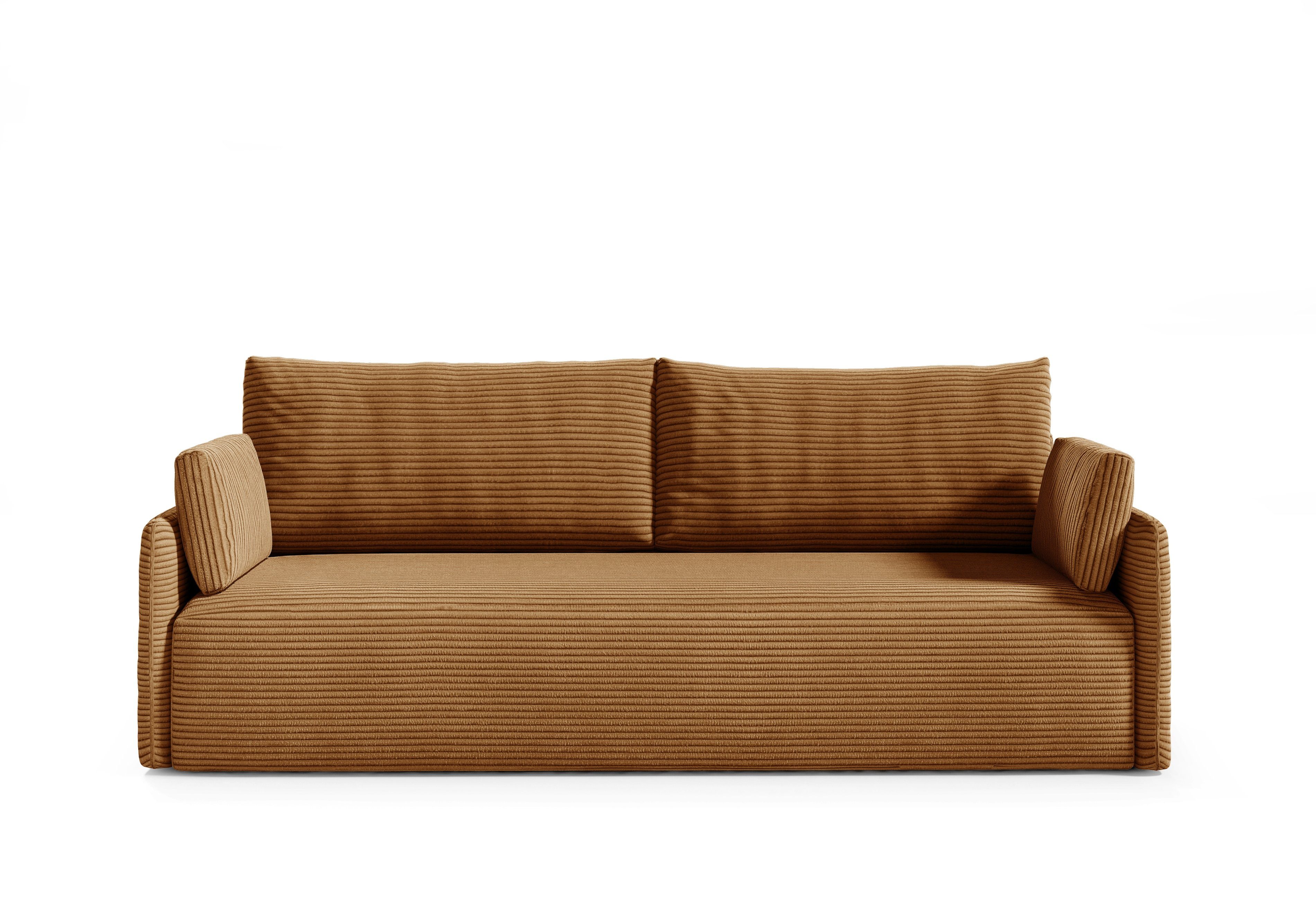 moebelfaktor Schlafsofa Mino 3-Sitzer POSO Cord Stoff, mit Ausklappfunktion