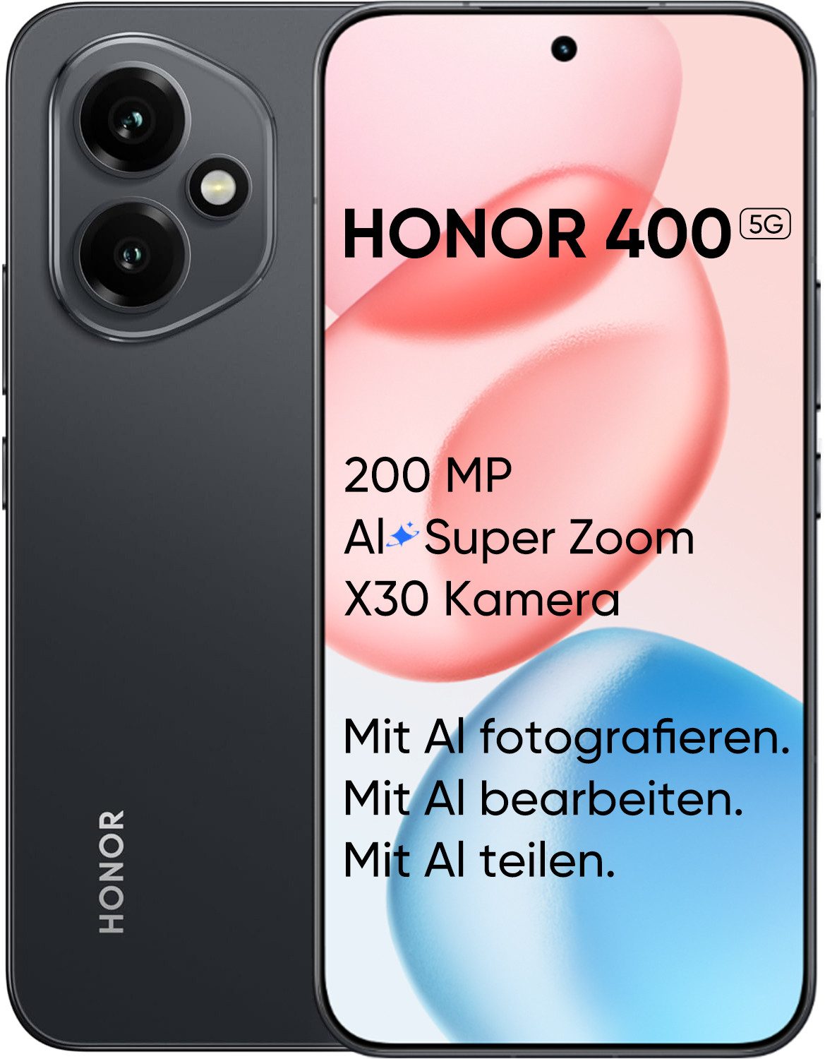 Honor HONOR 400 5G Handy, 256GB/12GB RAM, Dual SIM, NFC, Snapdragon 7 Gen 3 Smartphone (16,64 cm/6.55 Zoll, 256 GB Speicherplatz, 200 MP Kamera)
