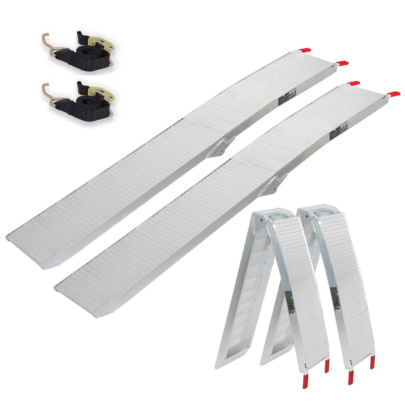 Auffahrrampe Alu 205cm 680kg Tragkraft klappbar rutschhemmend gerillt Verladerampen