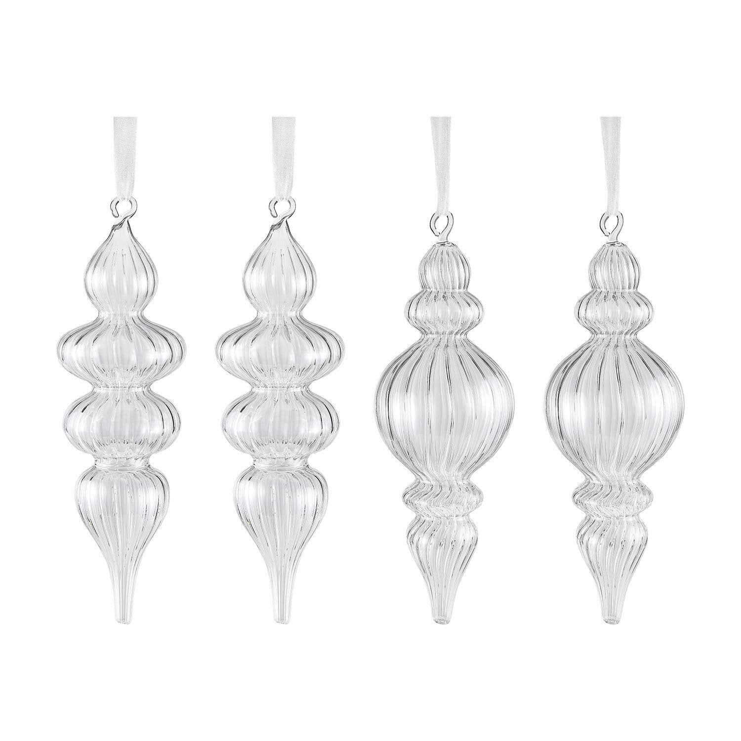 Christbaumschmuck Weihnachtsschmuck 4er Set Diorise klar
