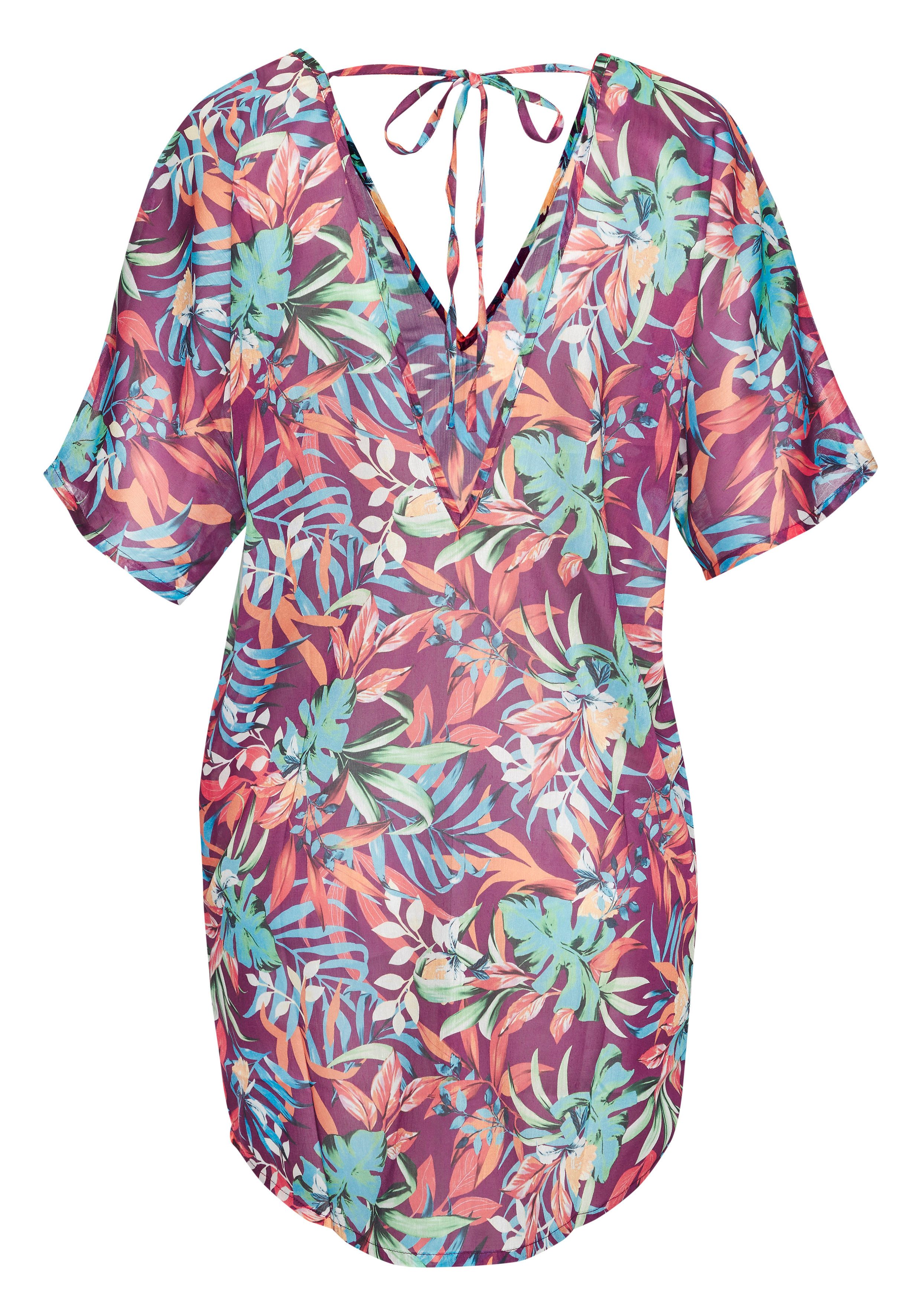 Venice Beach Chiffontunika mit Alloverdruck, leicht transparente Strandtuni günstig online kaufen