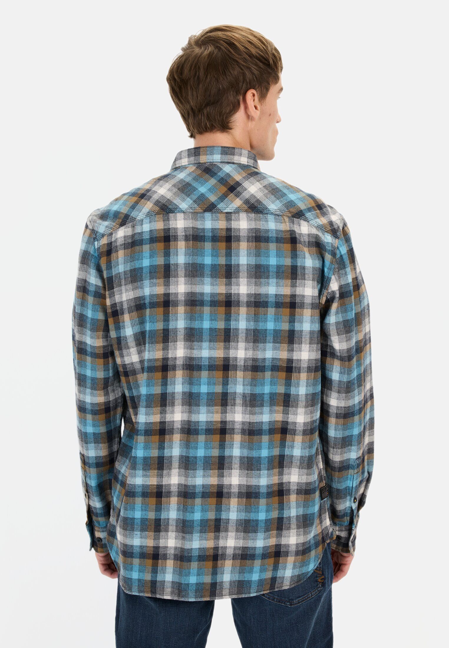camel active Langarmhemd mit Karomuster Button-Down günstig online kaufen