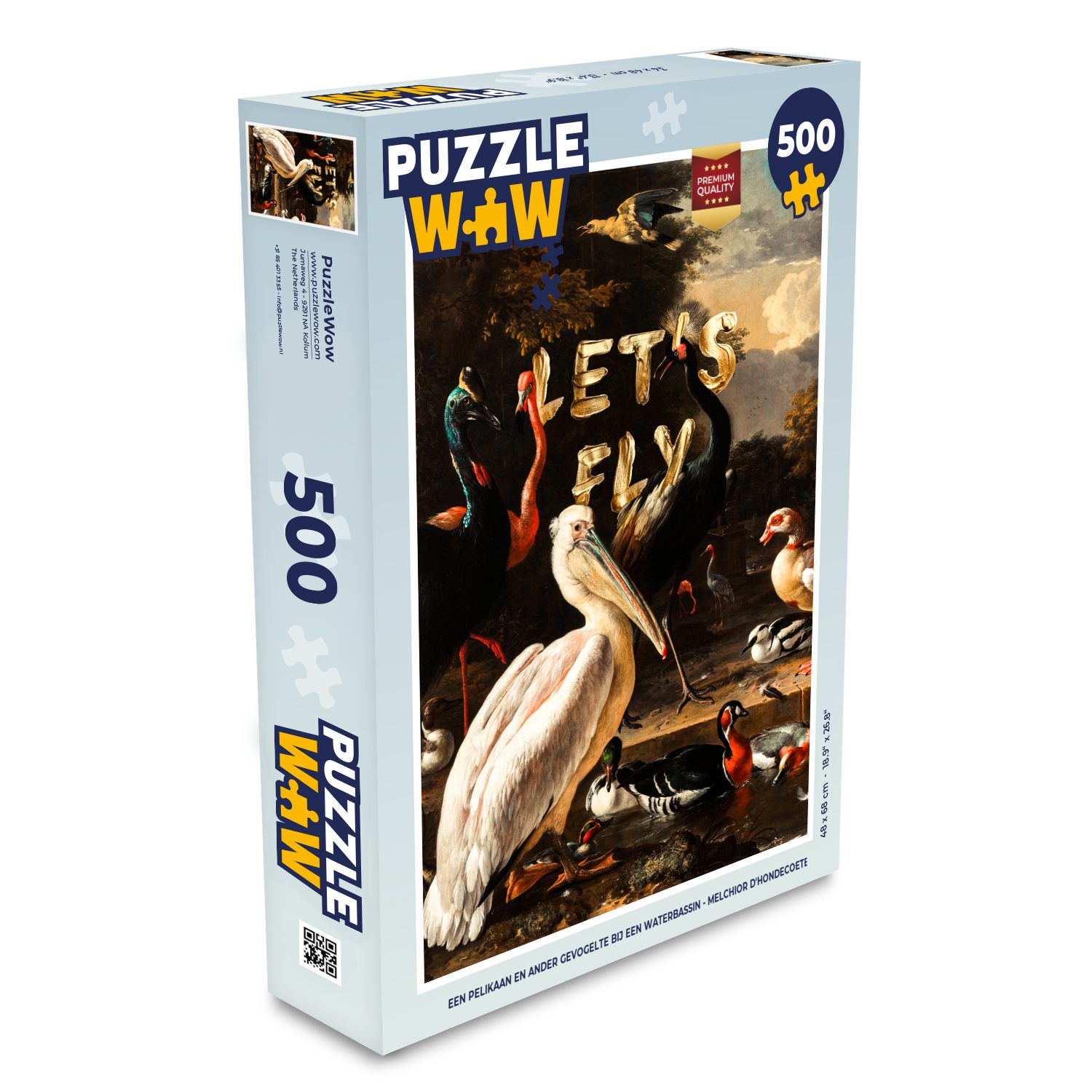 MuchoWow Puzzle Ein Pelikan und andere Vögel in der Nähe eines Wasserbeckens - Melchio, 500 Puzzleteile, Foto-Puzzle, Bilderrätsel, Puzzlespiele, Spielzeug