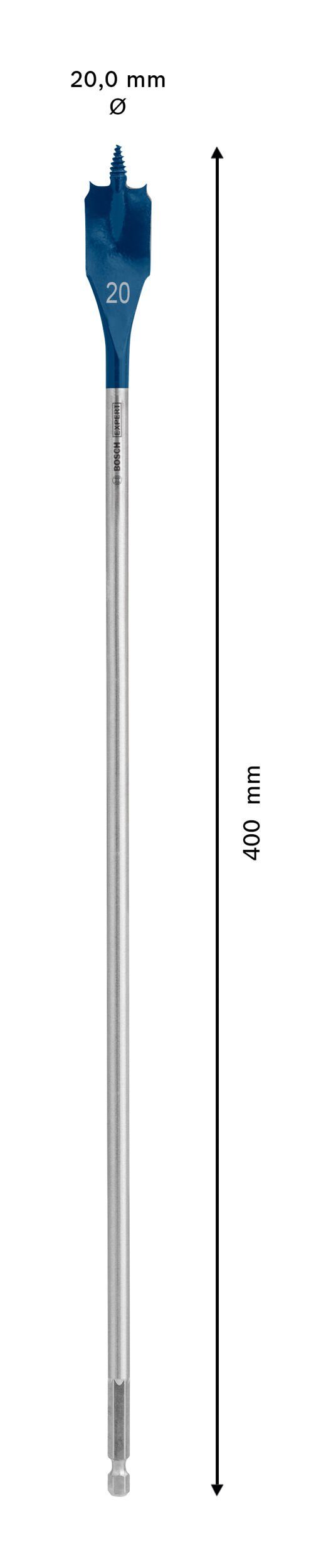 Speed, Flachfräsbohrer 20 BOSCH 400 mm Holzbohrer - Expert SelfCut Bosch Sechskant Accessories x