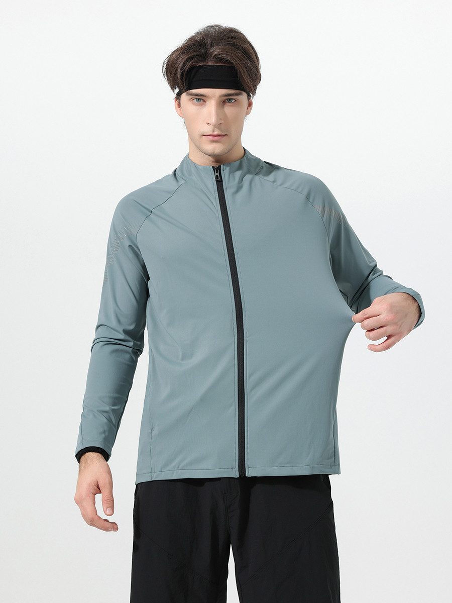YOUTHUP Laufjacke Sportjacke mit Stehkragen für Herren, Laufjacke