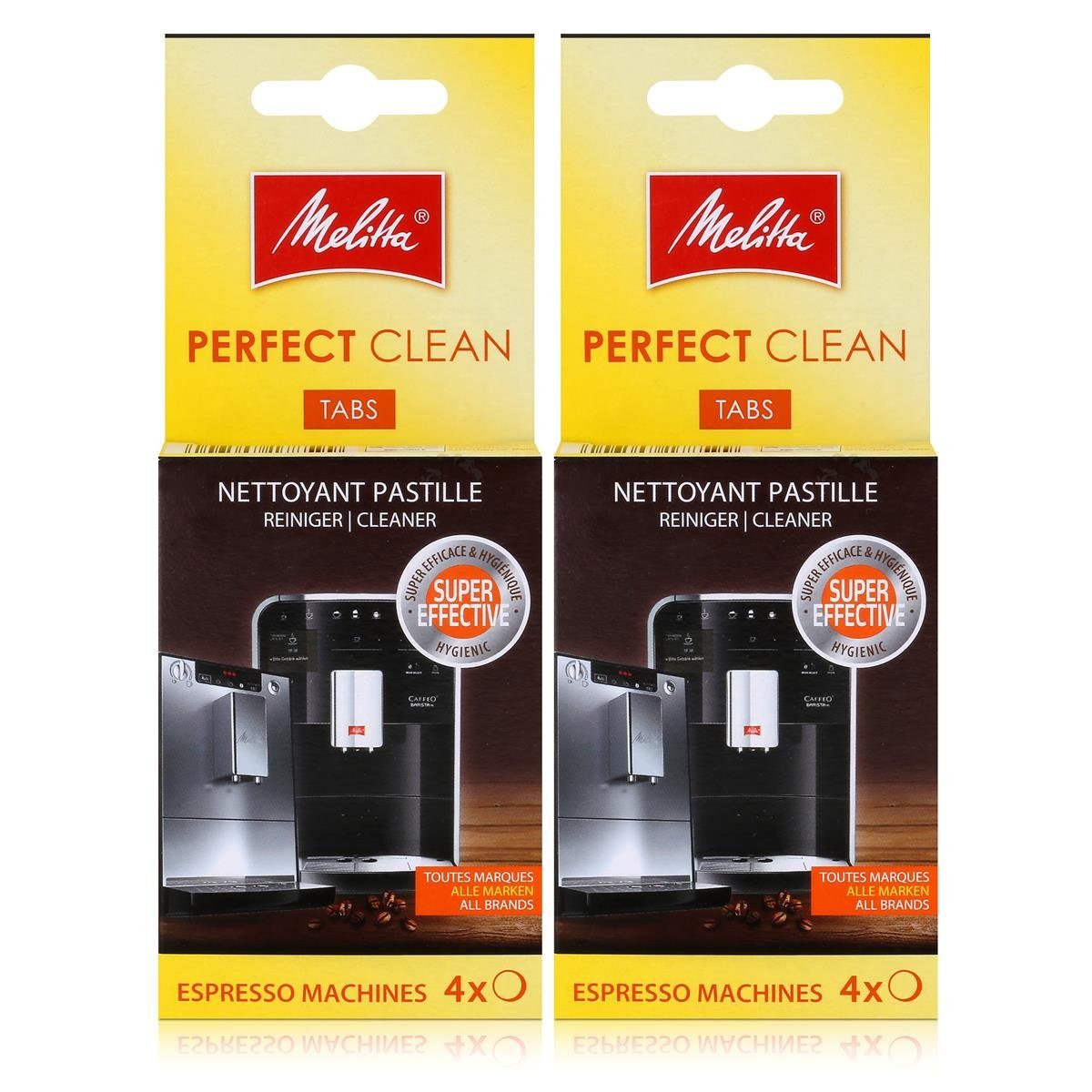 Reinigungstabletten Machines Perfect (2er Melitta Melitta 4x1,8g Clean Pac Espresso ReinigungsTabs