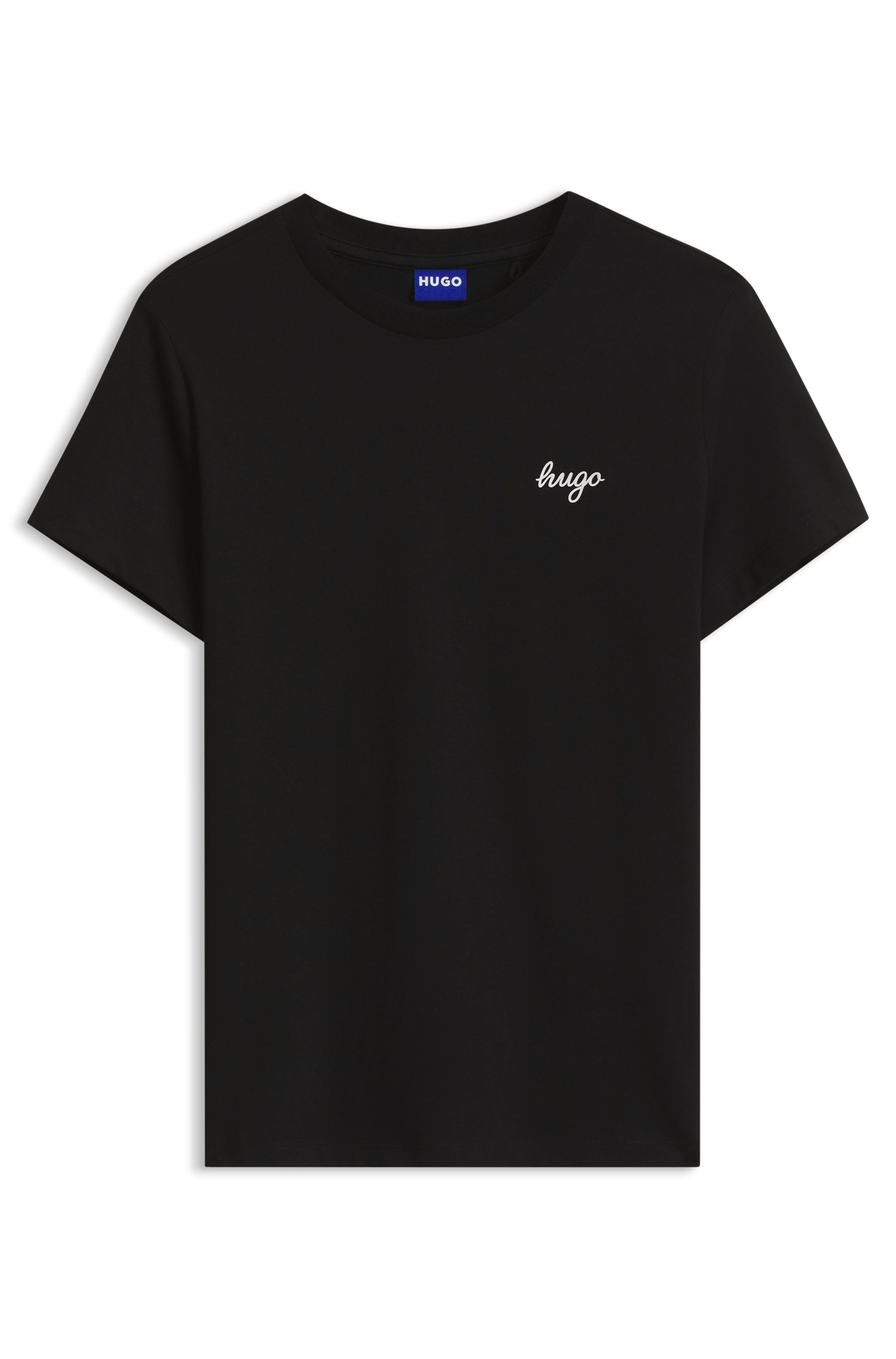HUGO T-Shirt Damatee mit Logoschriftzug, reine Baumwolle