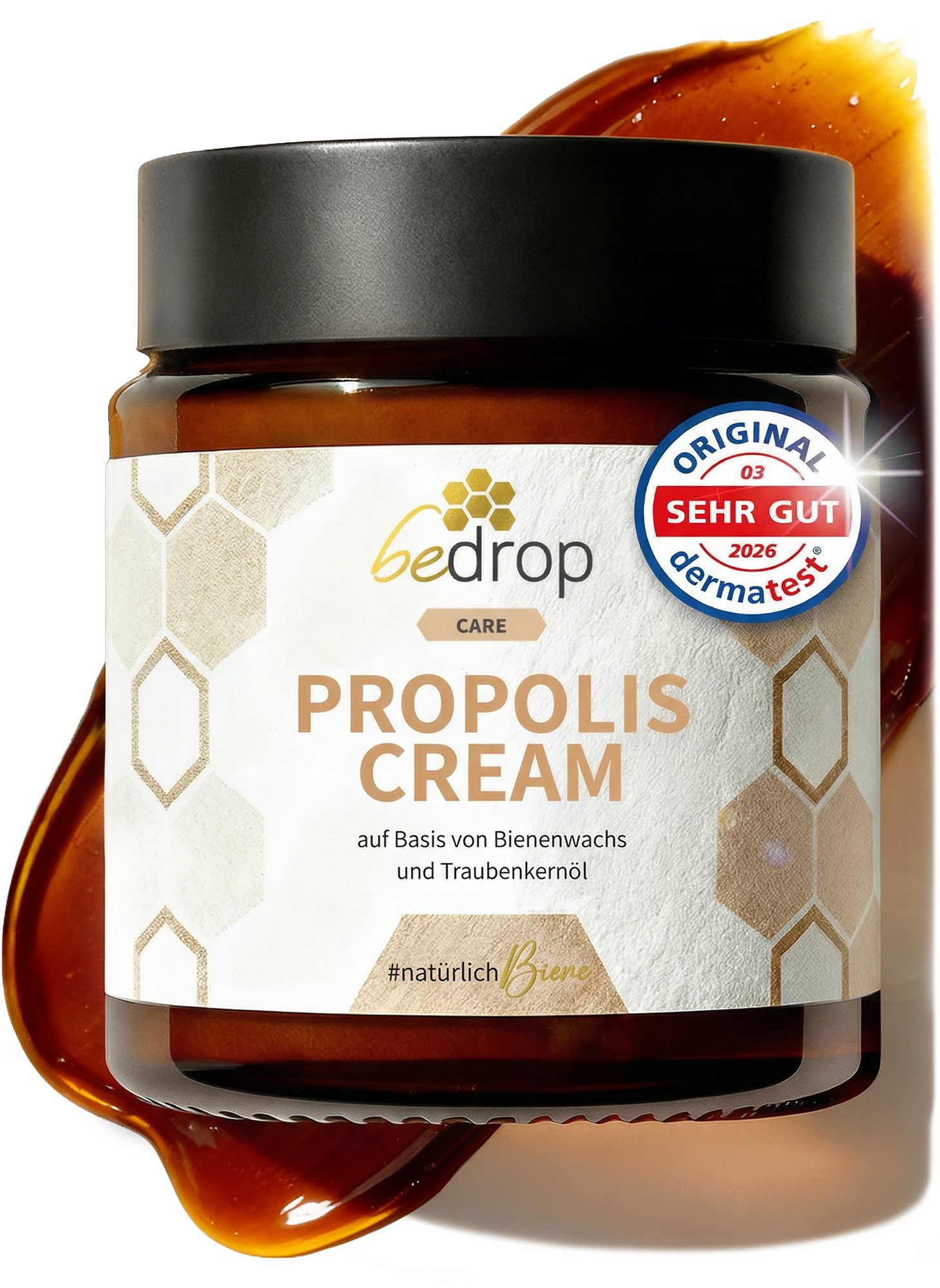 bedrop Körpercreme hochdosierte Propolis Creme mit Bienenwachs & Traubenkernöl Propolis Salbe unterstützend bei: Akne Creme, Akne, Pickel Salbe, Stark dosiert und ergiebig für die natürliche Hautpflege