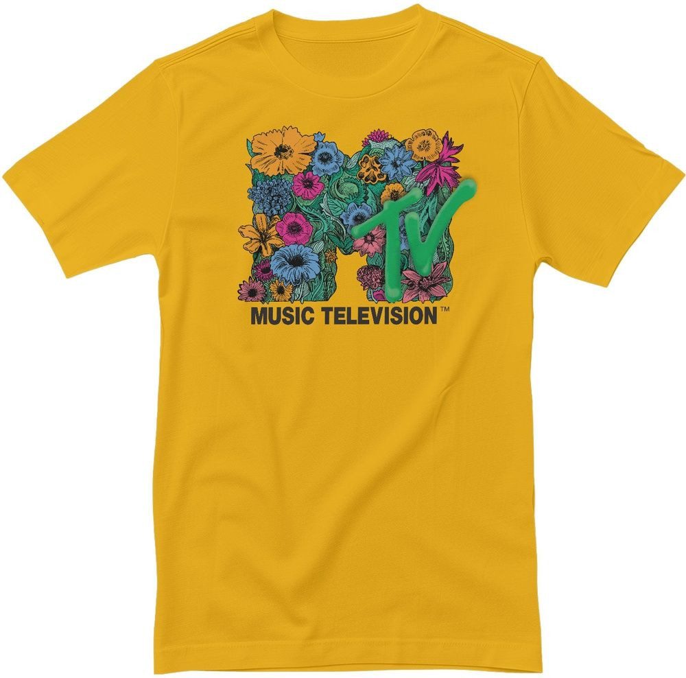 MTV T-Shirt MTV Flower Bouquet Logo T-Shirt