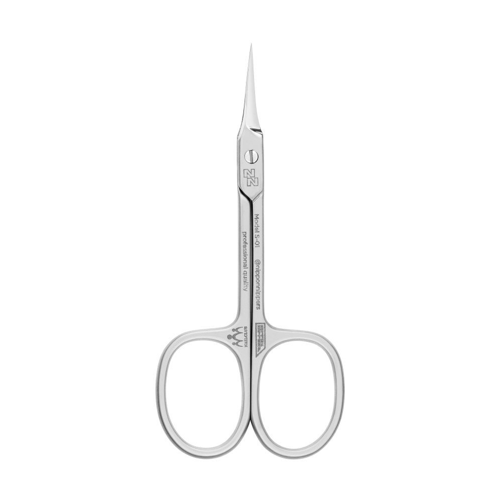 Nippon Nippers Nagelhautschieber S-01 Profi Nagelhautschere Länge 96 mm, ovale Ringe, matte Oberfläche, 1-tlg.